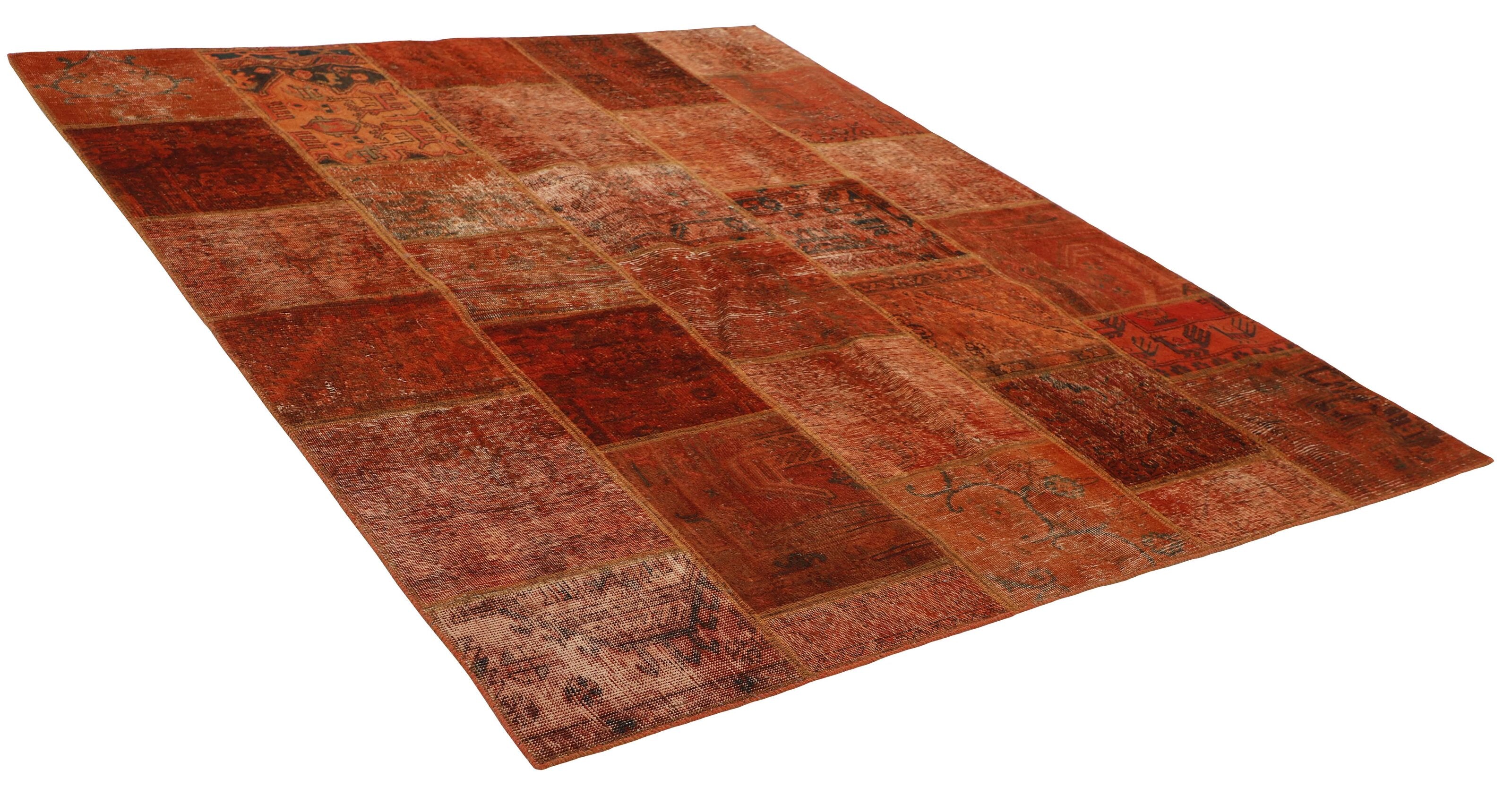 Antique Persian Handmade Vintage Royal Patchwork Floor Rugs - Size 202 cm x 251 cm