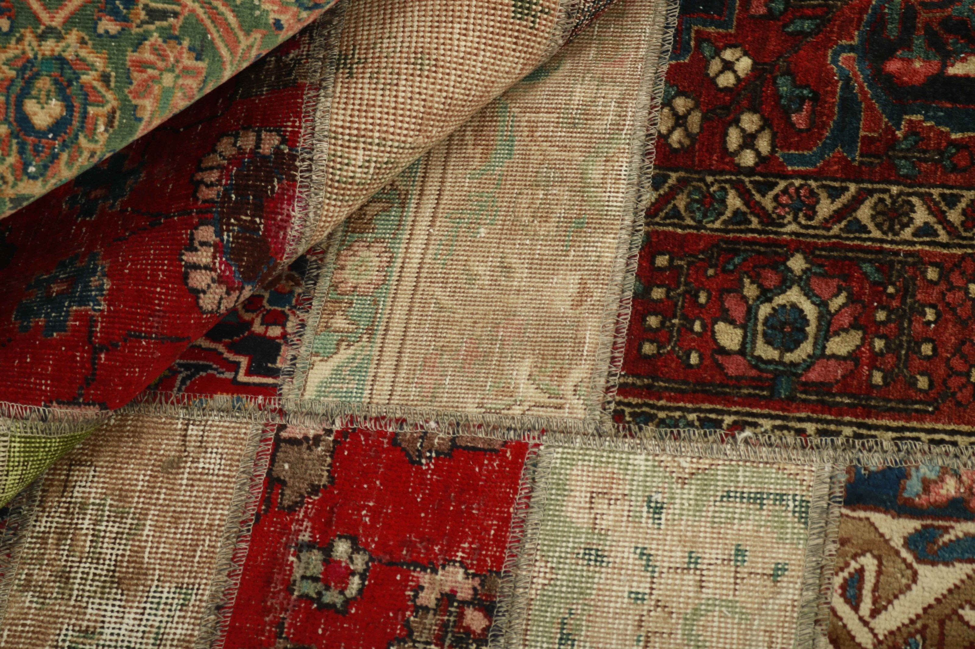 Antique Persian Handmade Vintage Royal Patchwork Rugs - 142 cm x 198 cm
