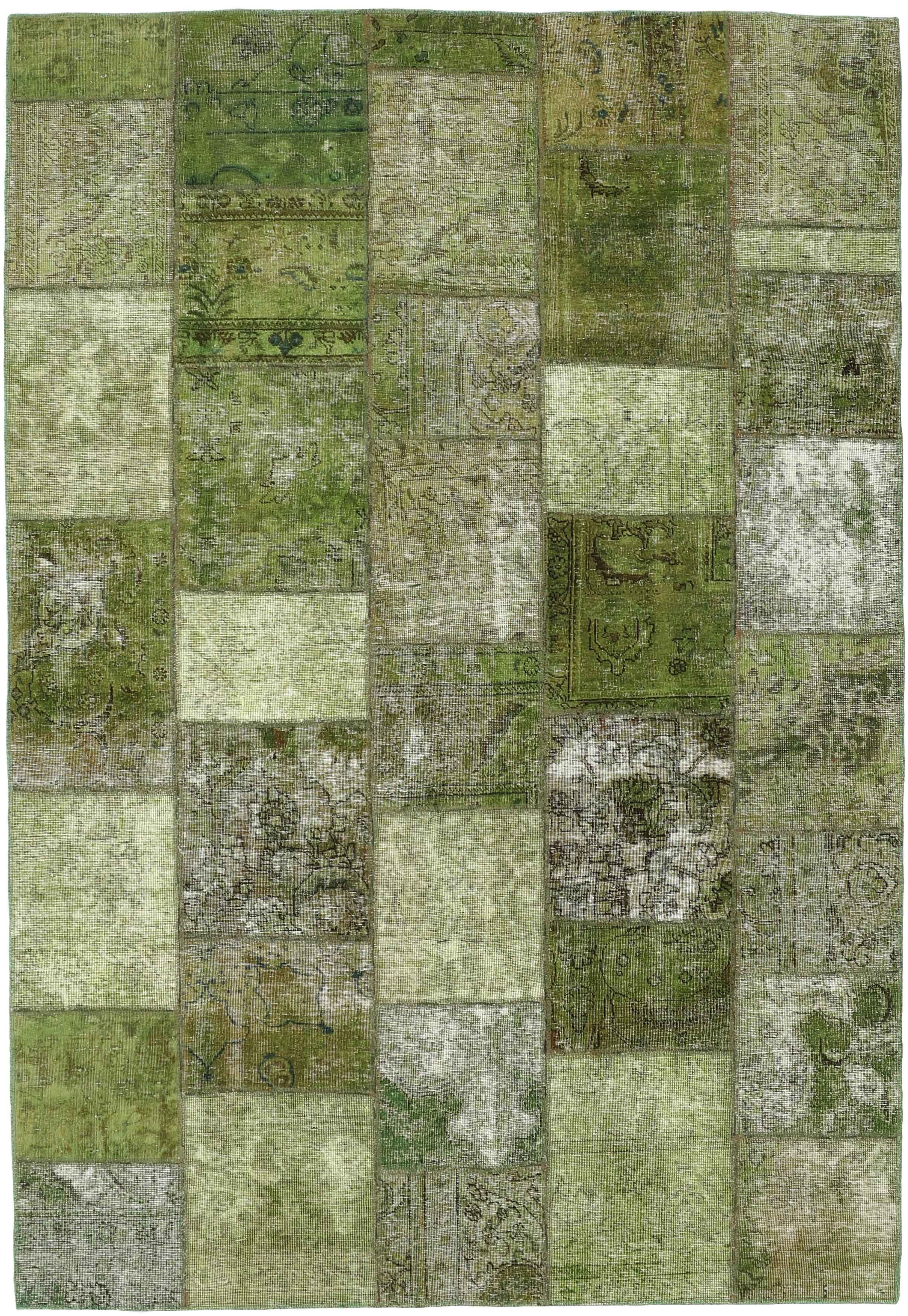 Antique Persian Vintage Royal Patchwork Rugs, 203 cm x 300 cm