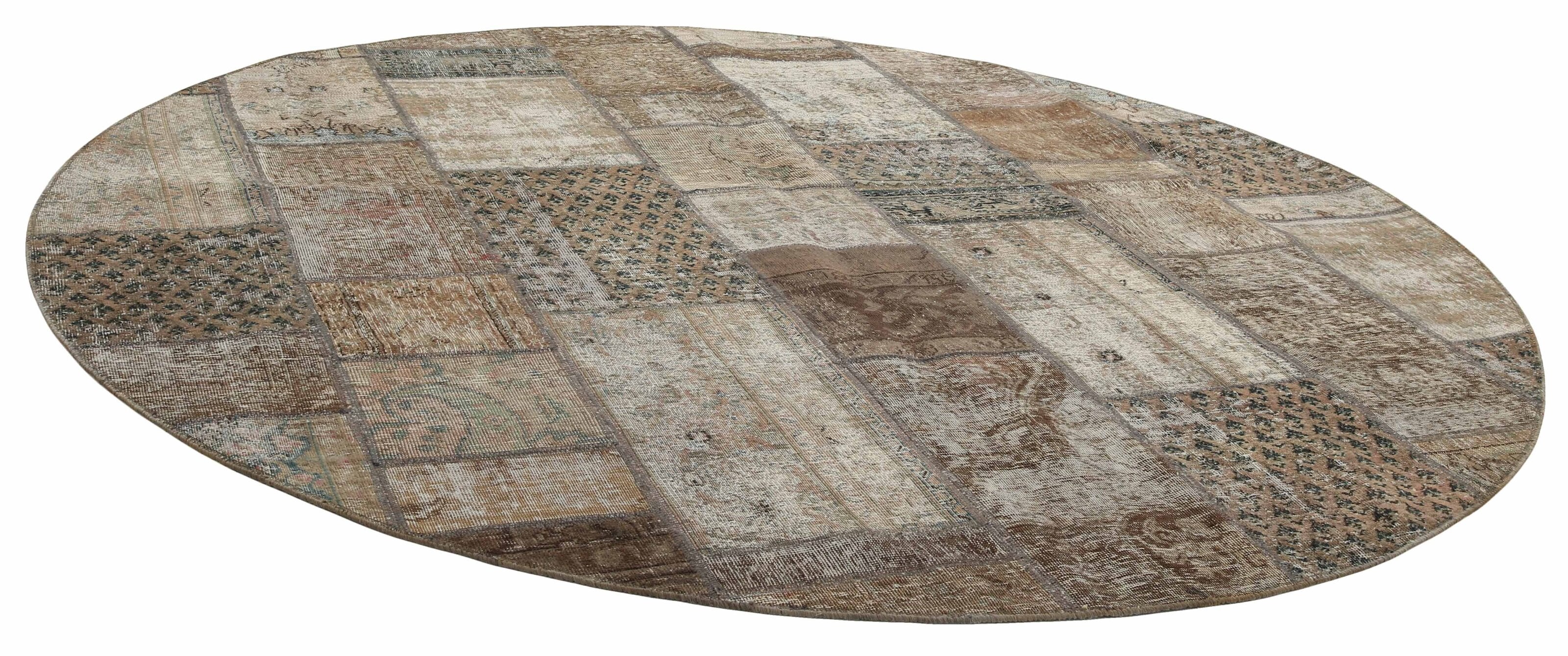 Antique Persian Handmade Vintage Royal Patchwork Area Rugs - 250 cm x 250 cm