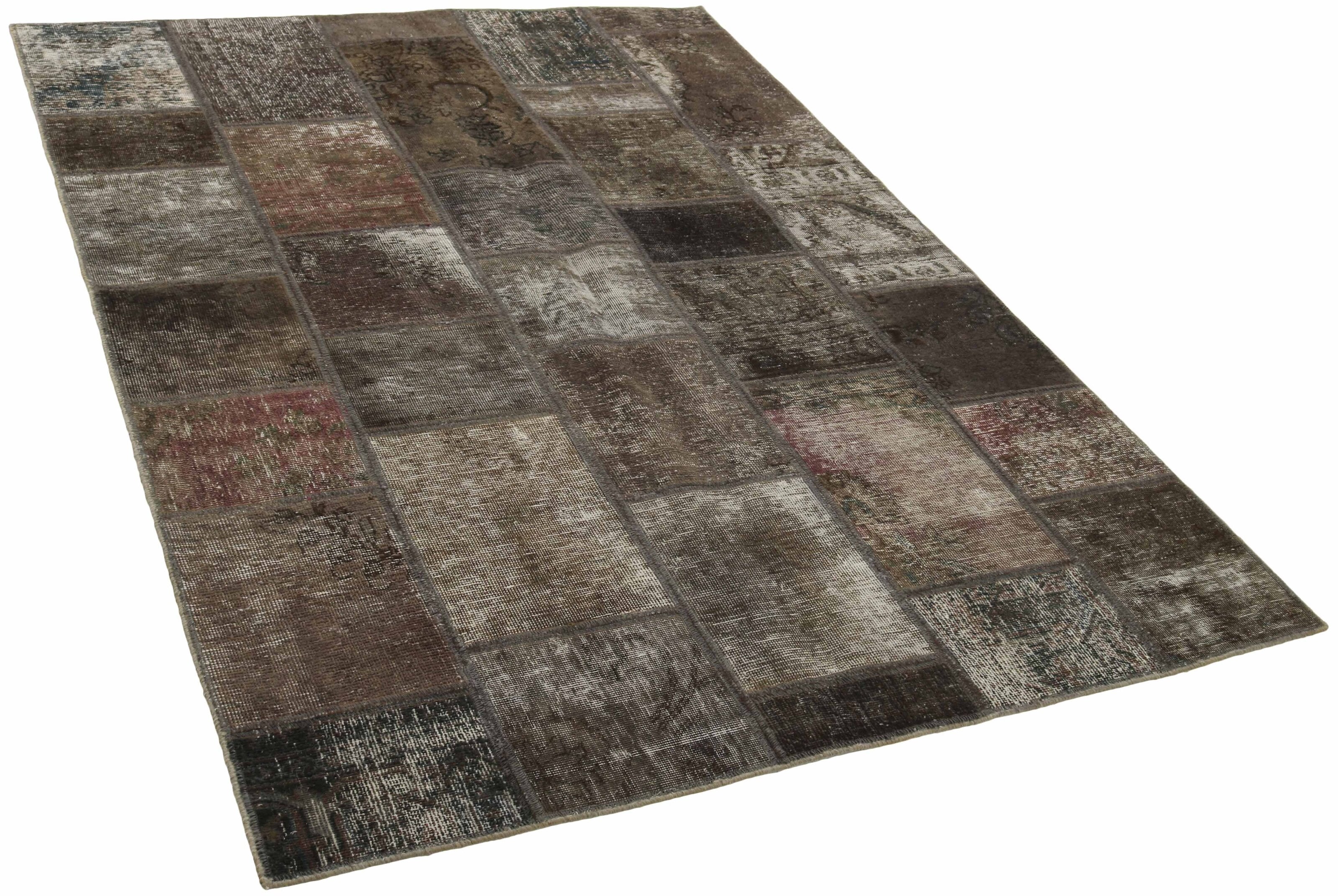 Antique Persian Handmade Vintage Royal Patchwork Rugs - 146 cm x 205 cm for Home Decor