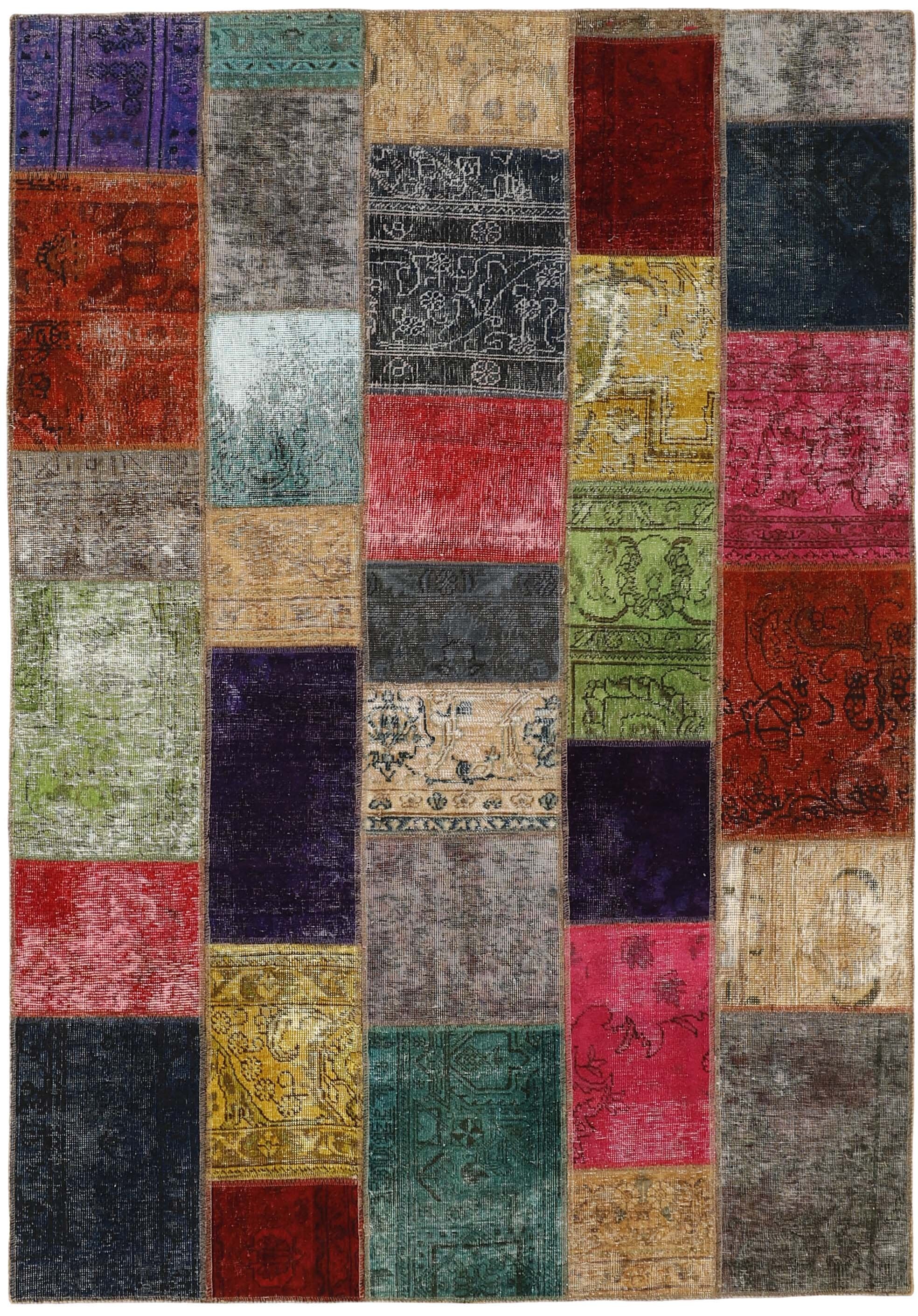 Antique Persian Handmade Vintage Royal Patchwork Rugs - 167 cm x 238 cm