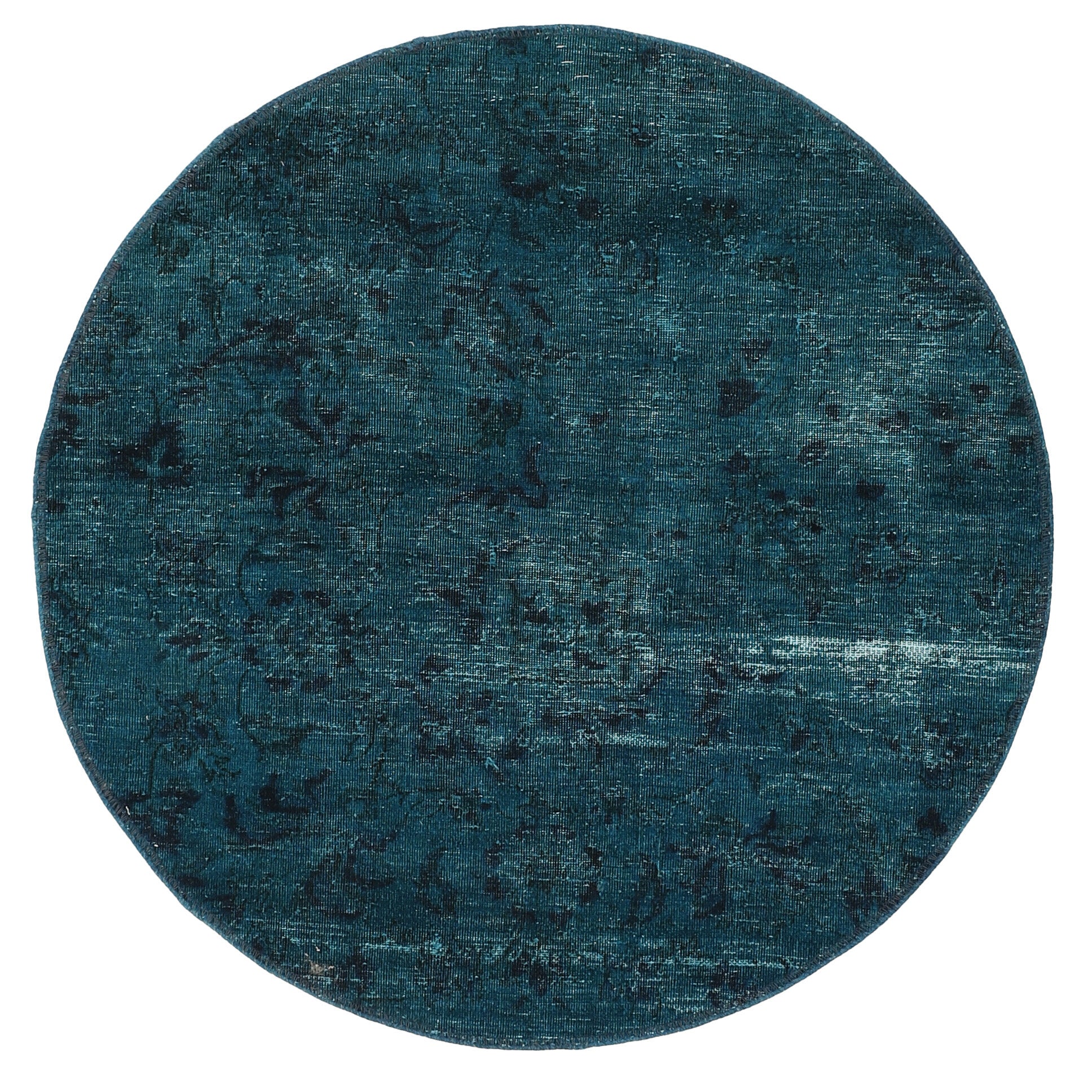 Antique Persian Hand-Knotted Vintage Rugs from the Royal Collection with Stonewashed and Recolored Finishes, Measuring 100 cm x 100 cm
