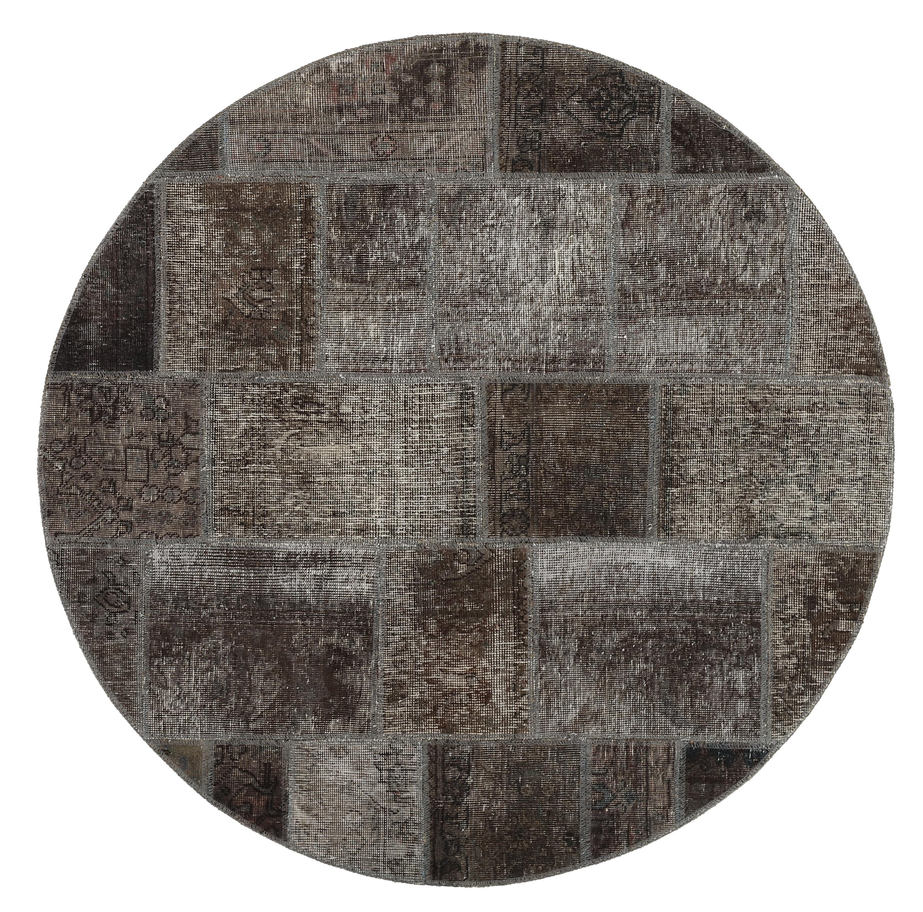 Antique Persian Handmade Vintage Royal Patchwork Rugs - 150 cm x 150 cm