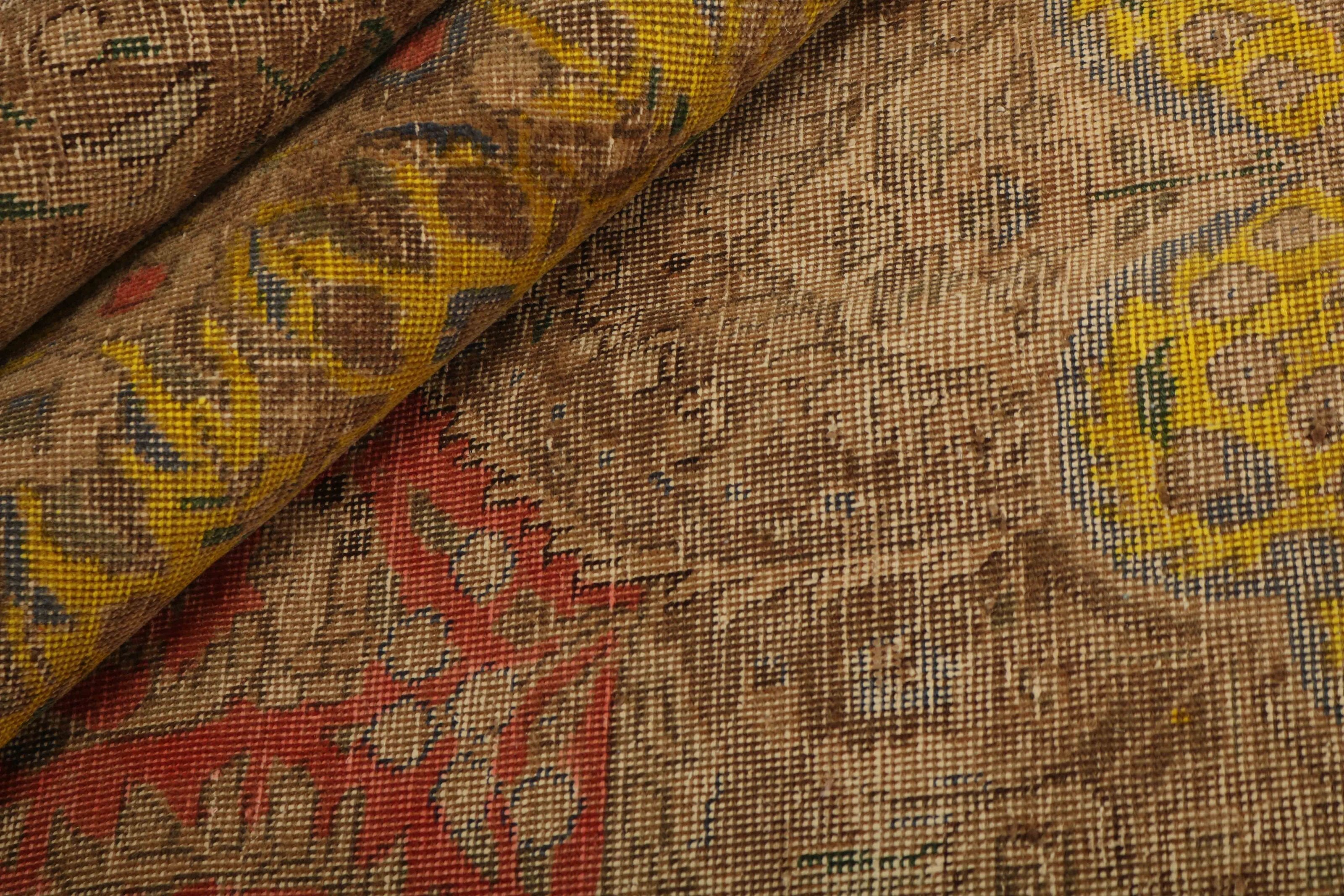 Vintage Royal Collection - High - Quality Antique Persian Hand - Knotted Stonewashed and Recoloured Rugs in Large Size (297 cm x 392 cm)