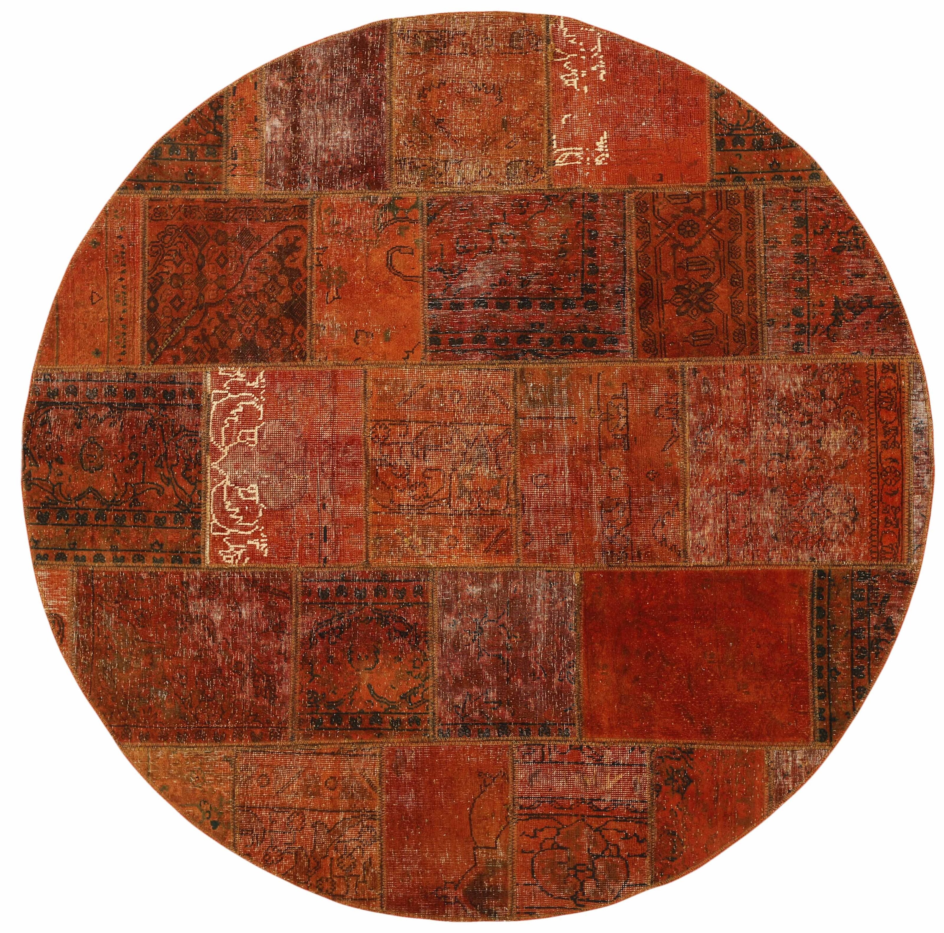 Antique Persian Handmade Vintage Royal Patchwork Rugs - 200 cm x 200 cm