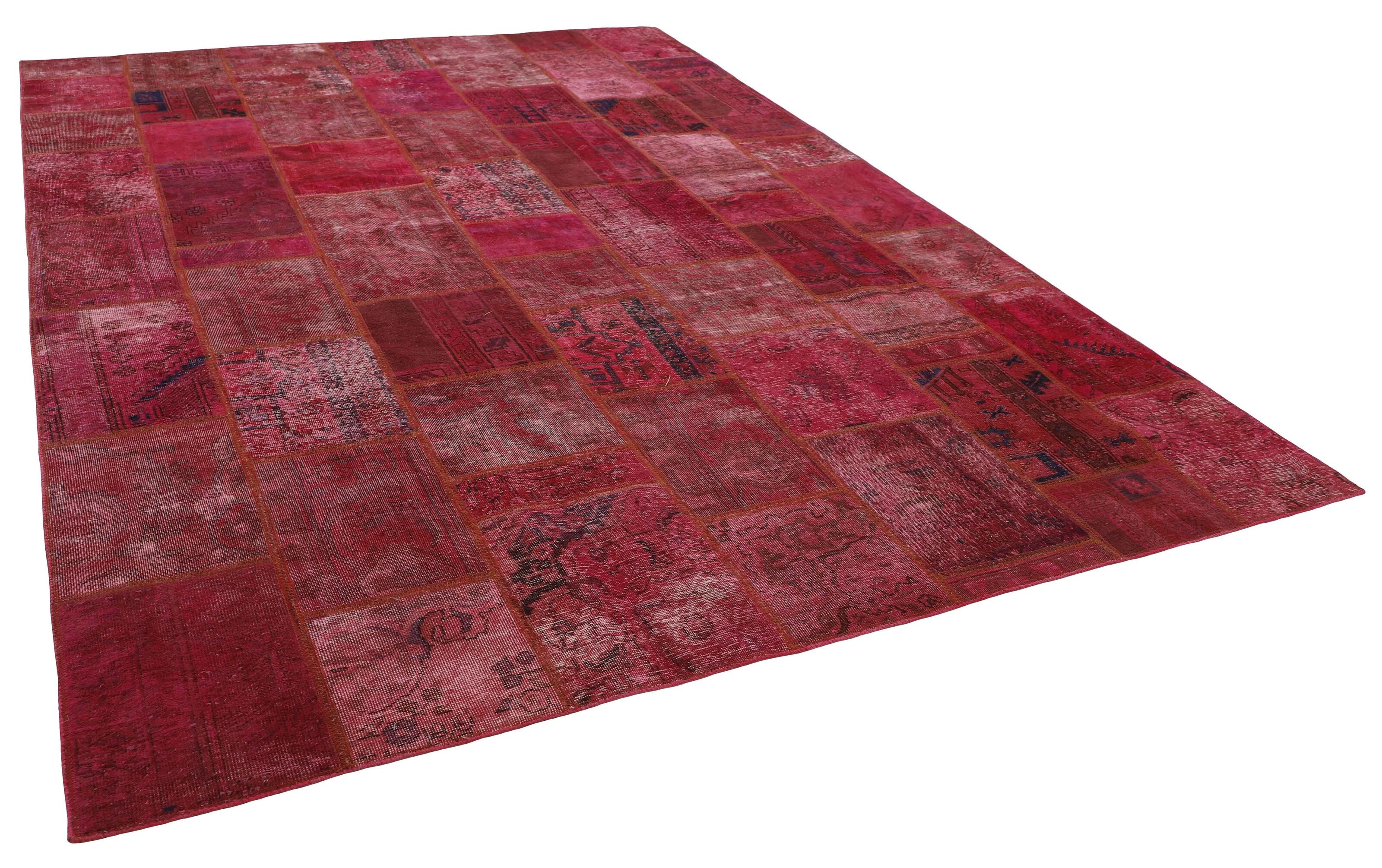 Antique Persian Handmade Vintage Royal Patchwork Rugs, 252 cm x 355 cm