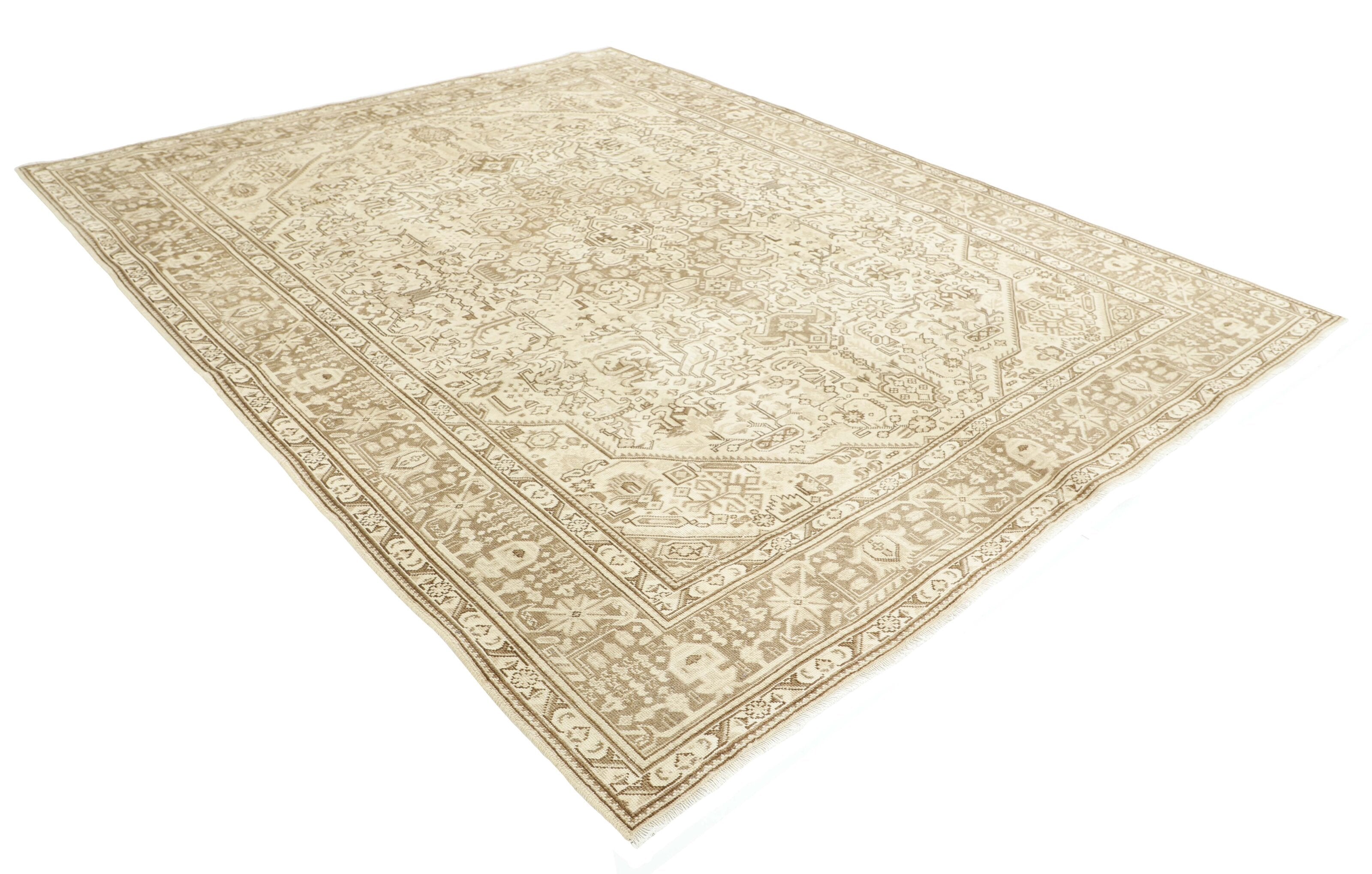 Antique Persian Hand - Knotted Vintage Royal Rugs in Stonewashed, Recoloured Finishes (243 cm x 327 cm)