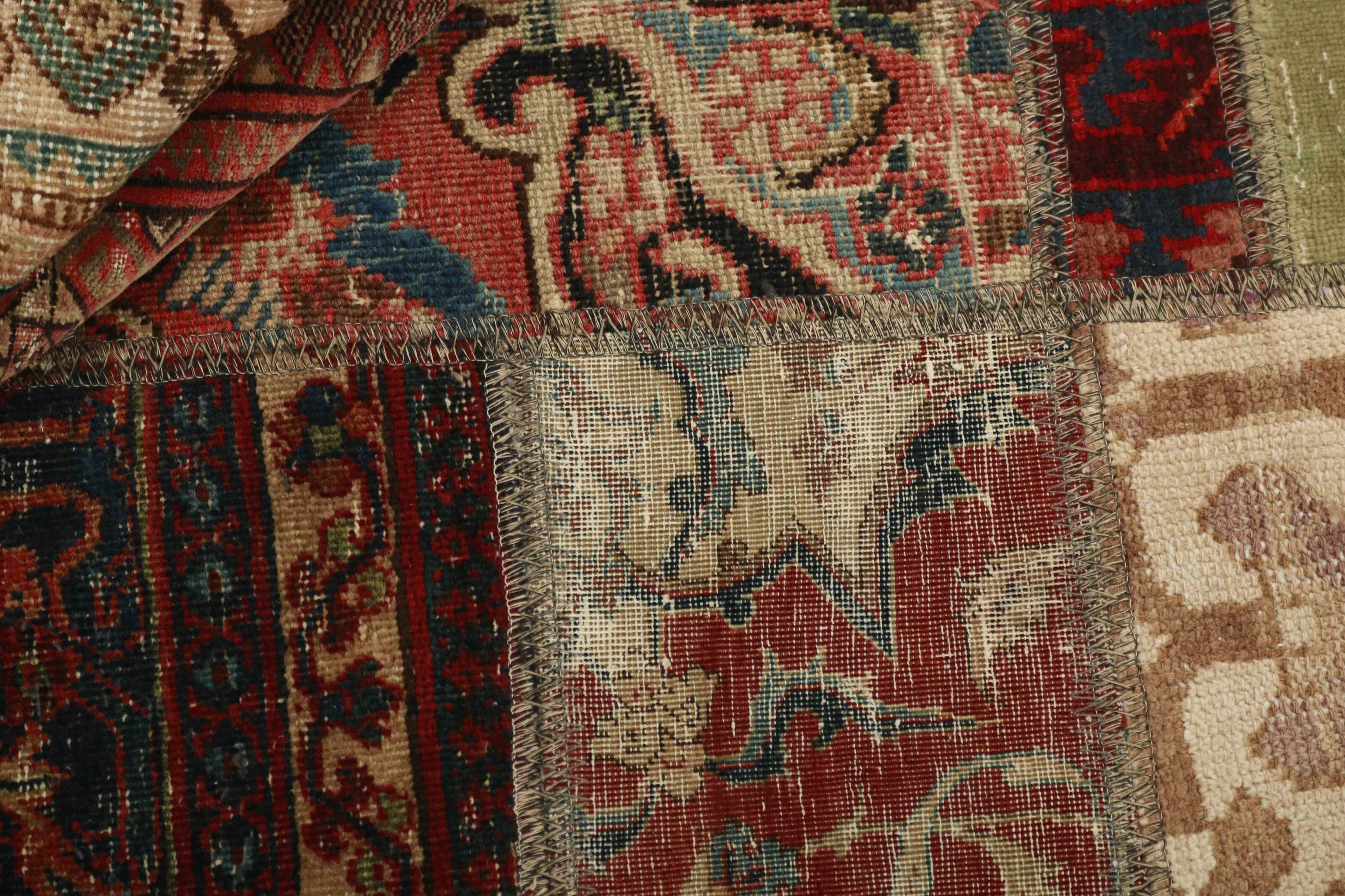 Antique Persian Handmade Vintage Royal Patchwork Rugs - 143 cm x 202 cm