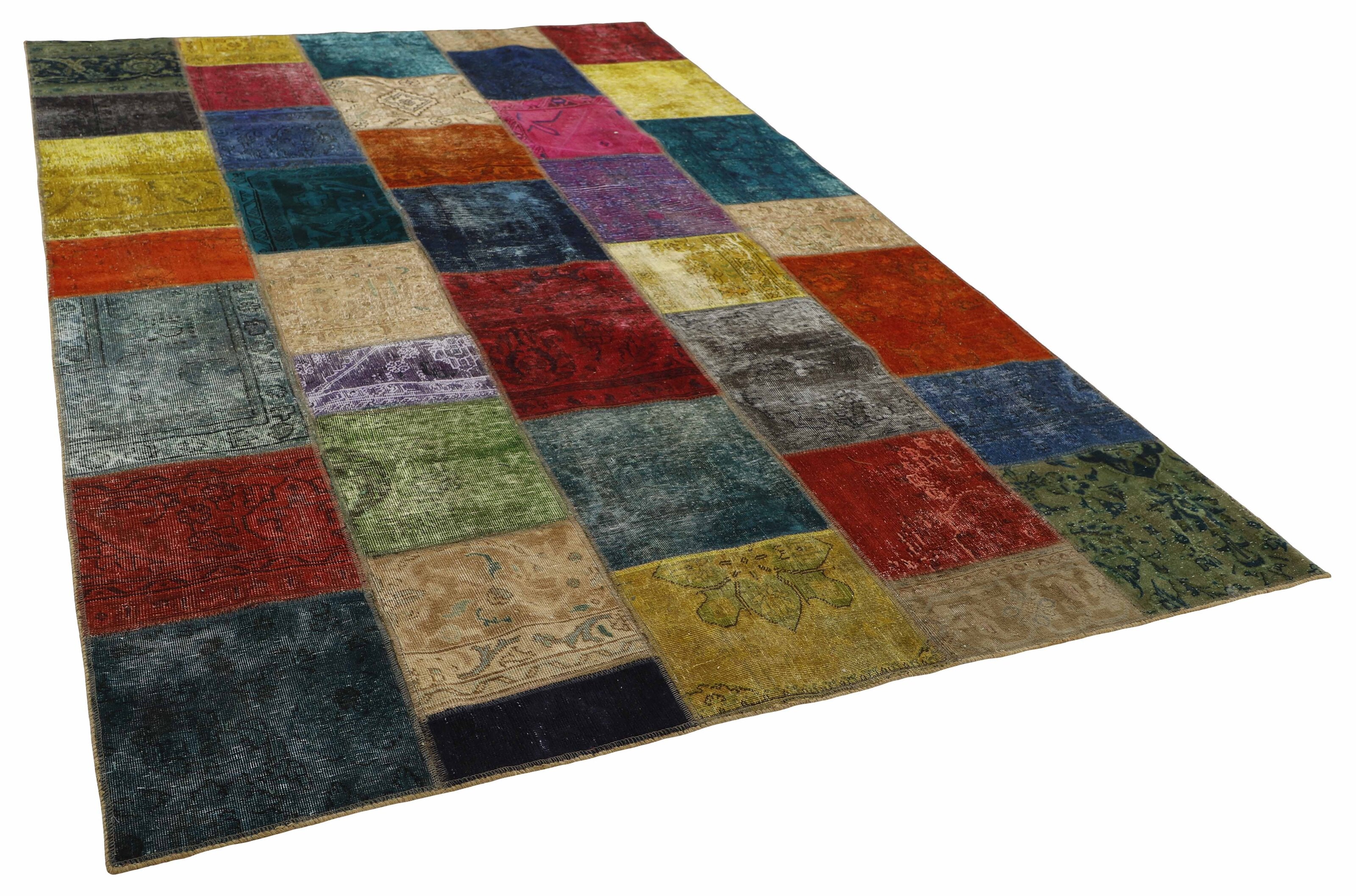 Antique Persian Handmade Vintage Royal Patchwork Rugs - 202 cm x 307 cm