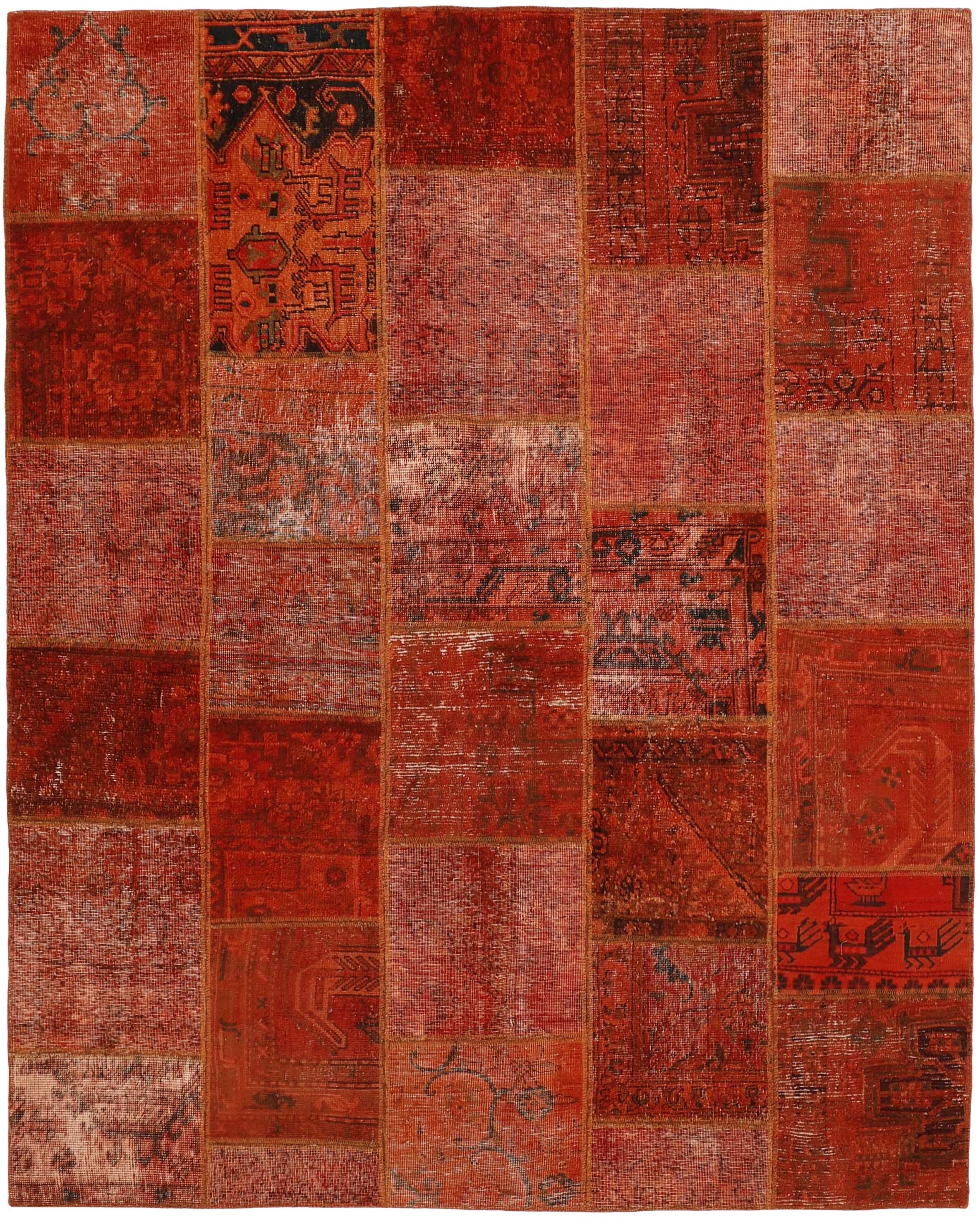 Antique Persian Handmade Vintage Royal Patchwork Floor Rugs - Size 202 cm x 251 cm