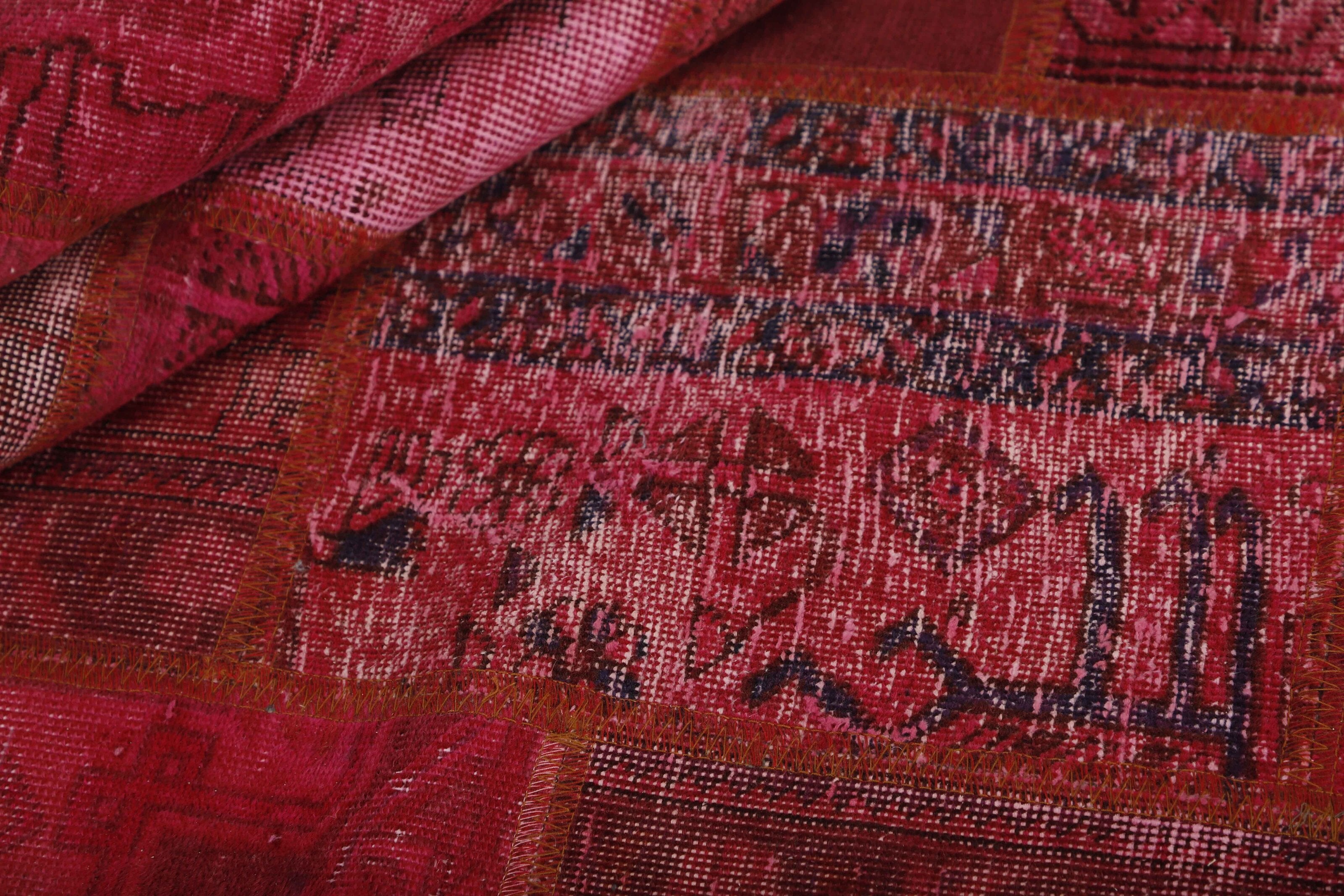 Antique Persian Handmade Vintage Royal Patchwork Rugs, 252 cm x 355 cm
