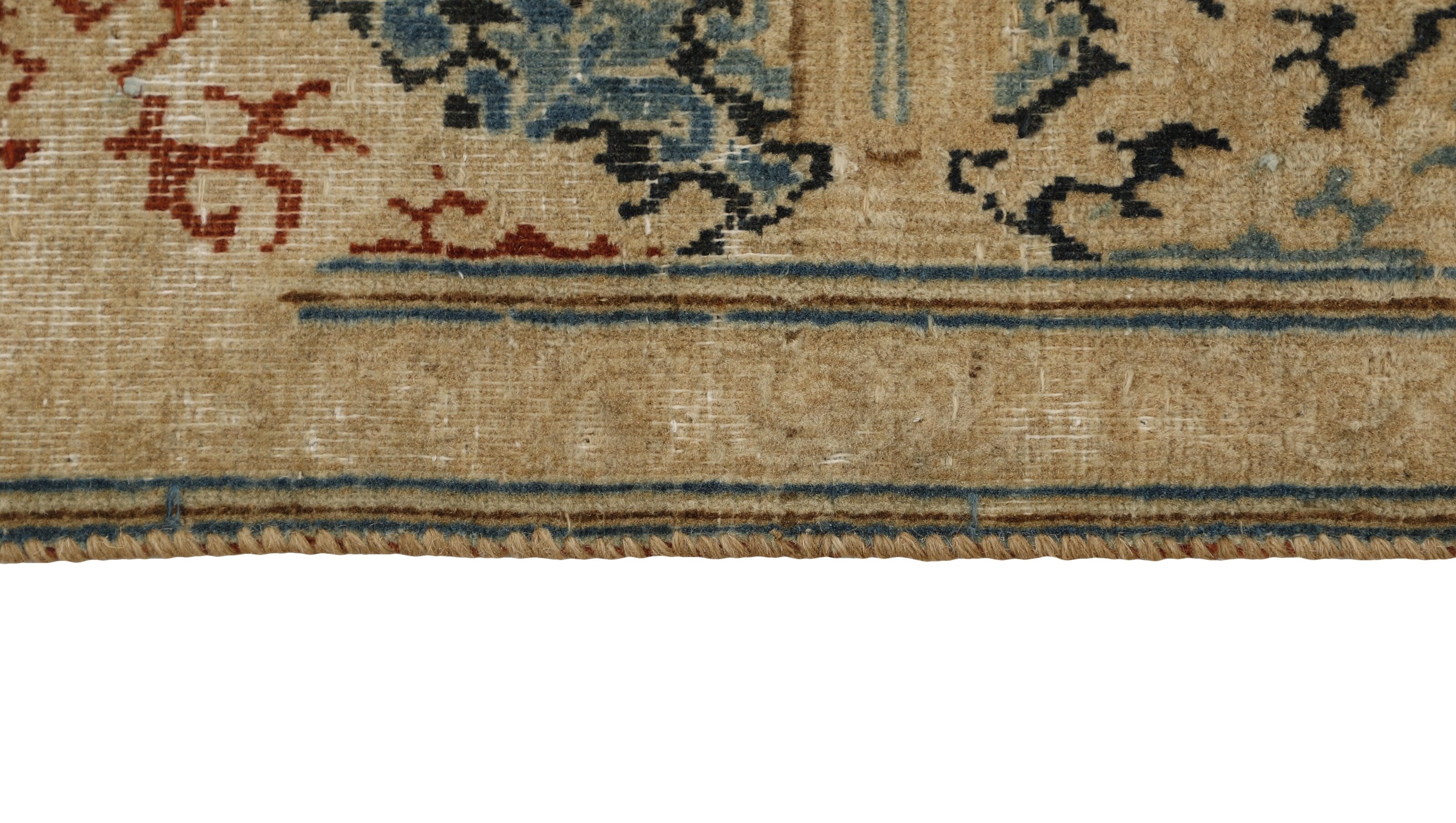 Antique Persian Hand-Knotted Rugs from Vintage Royal Collection in Stonewashed and Recolored Finishes, Measuring 300 cm x 407 cm