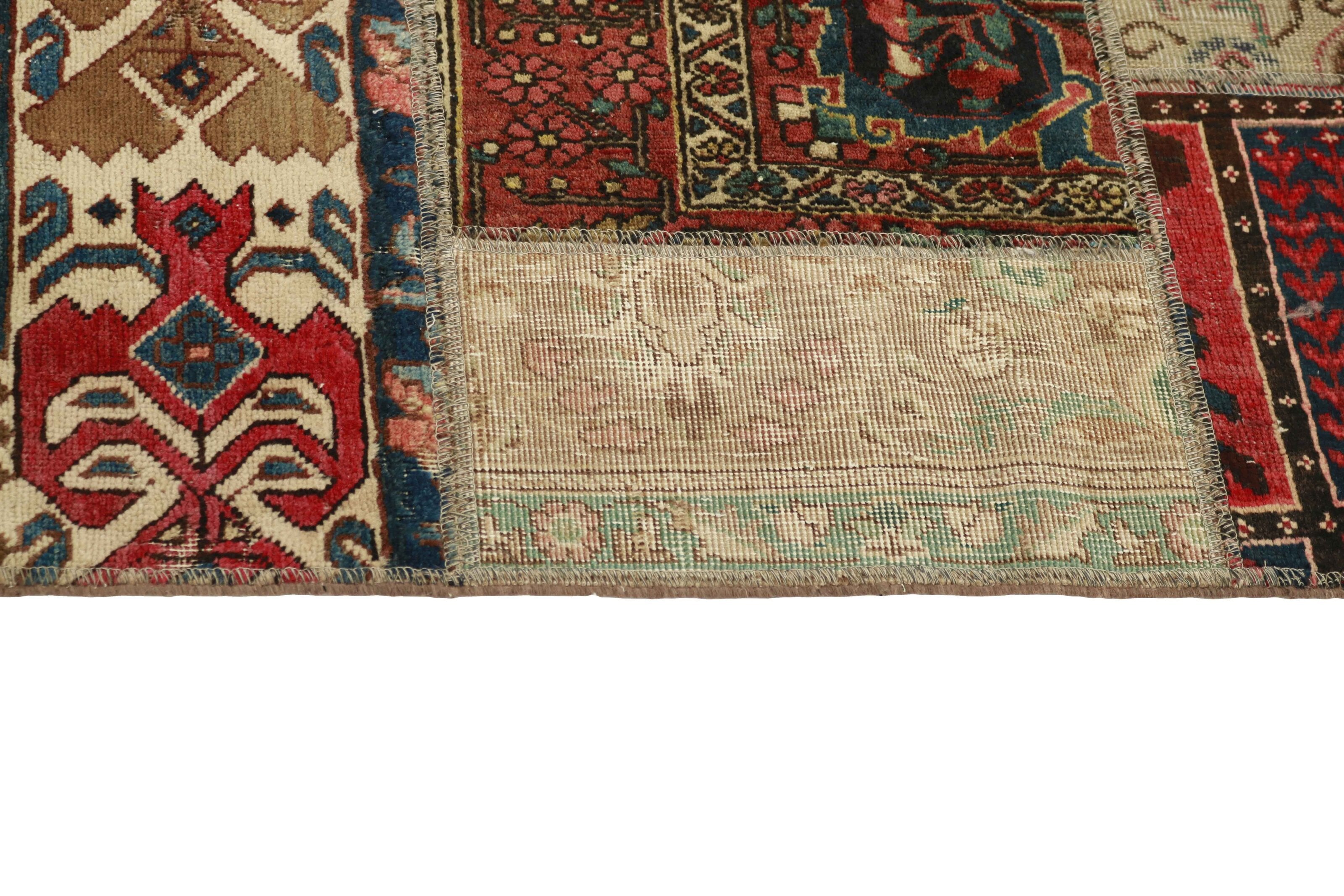 Antique Persian Handmade Vintage Royal Patchwork Rugs - 142 cm x 198 cm
