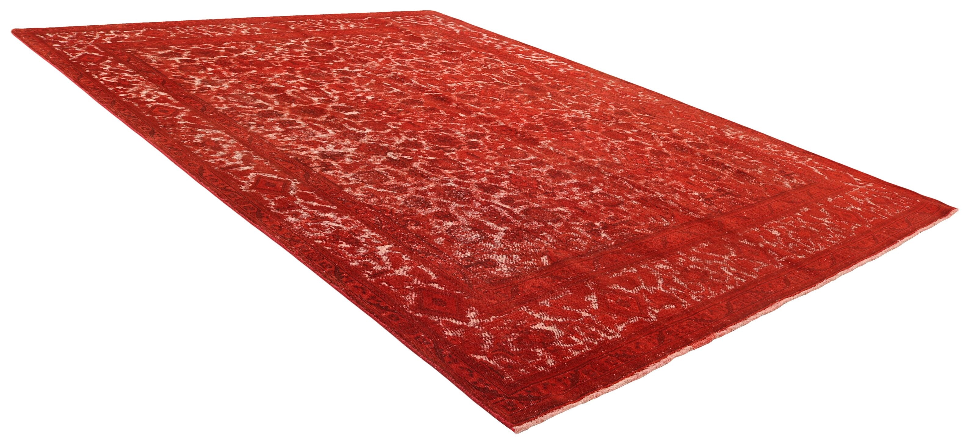 Antique Persian Hand-Knotted Vintage Royal Rugs in Stonewashed, Recoloured 301 cm x 383 cm