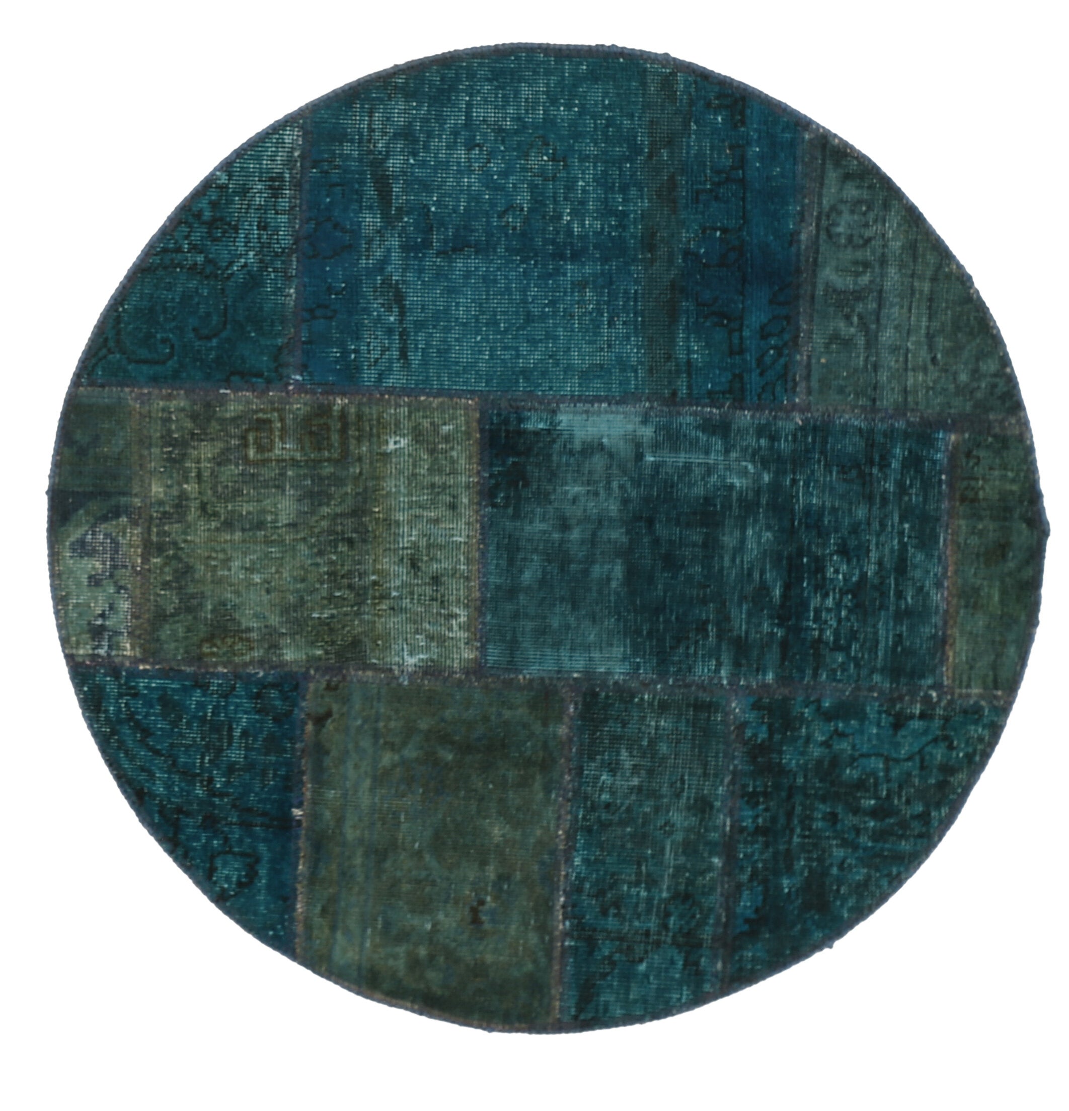 100 cm x 100 cm Antique Persian Handmade Vintage Royal Patchwork Rugs