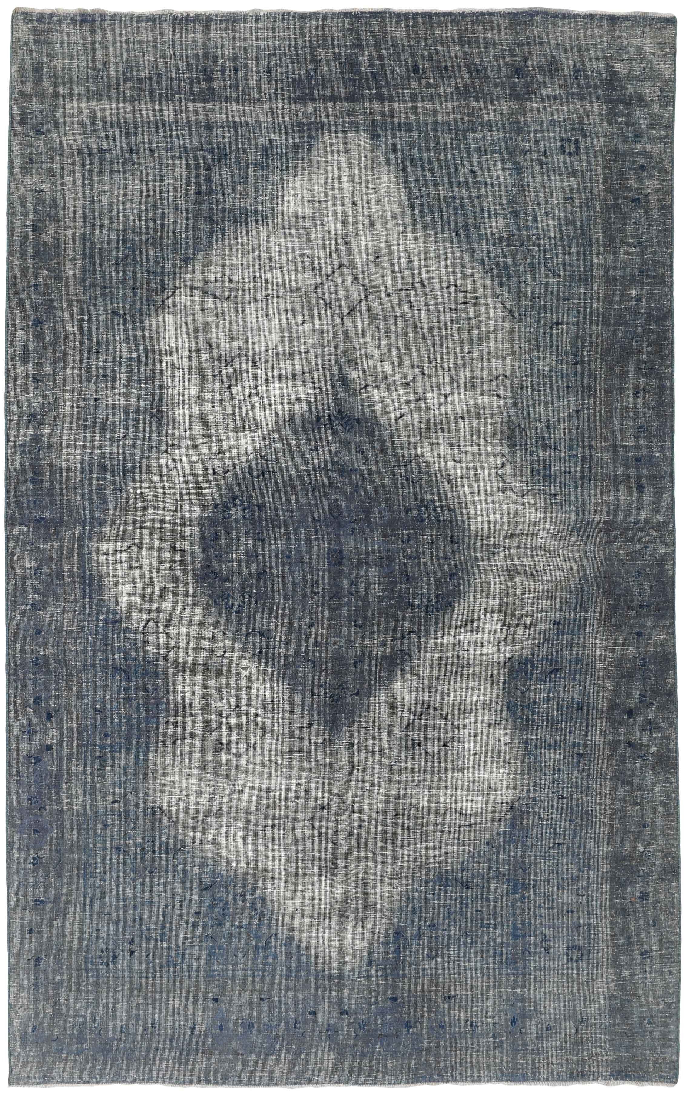 Antique Persian Hand-Knotted Vintage Rugs in Stonewashed, Recoloured Finishes - 190 cm x 301 cm