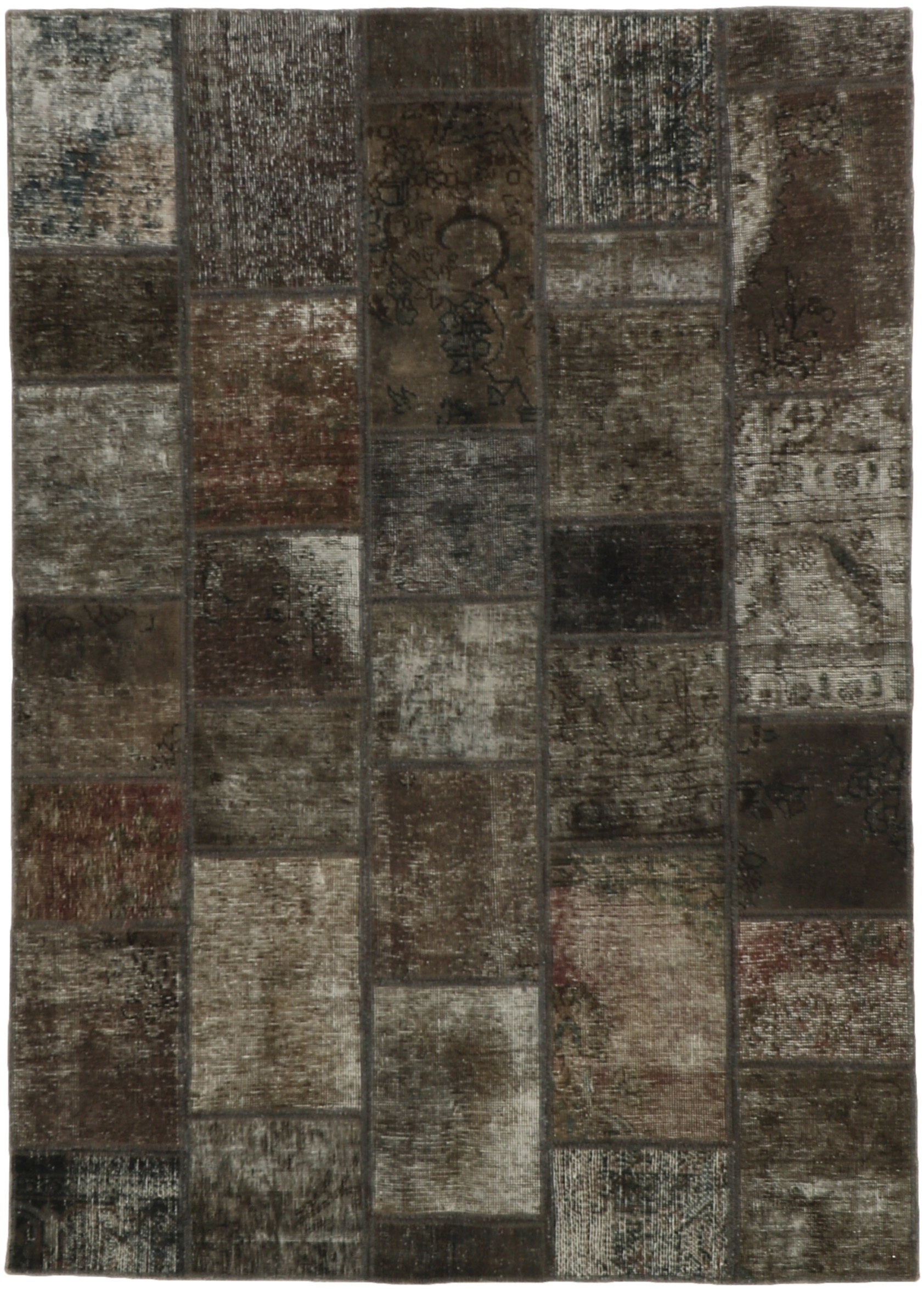 Antique Persian Handmade Vintage Royal Patchwork Rugs - 146 cm x 205 cm for Home Decor