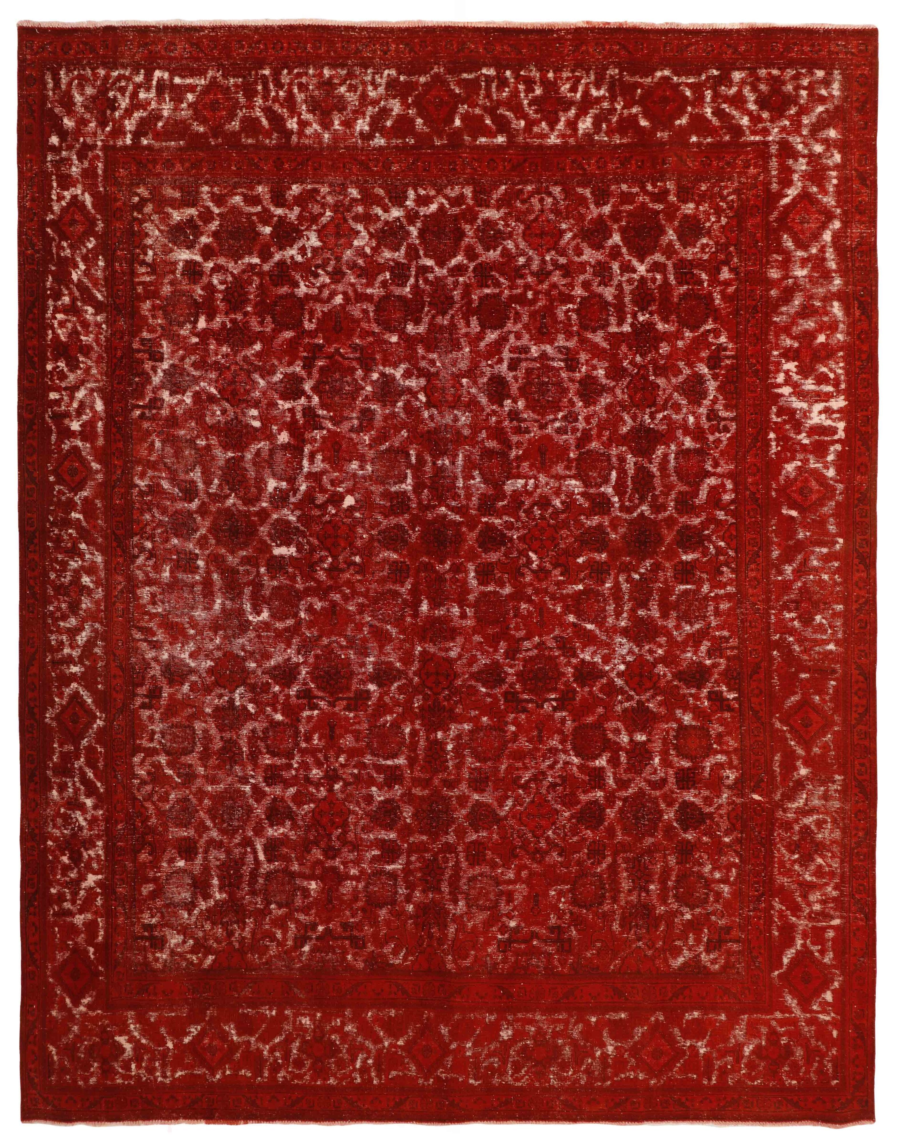 Antique Persian Hand-Knotted Vintage Royal Rugs in Stonewashed, Recoloured 301 cm x 383 cm