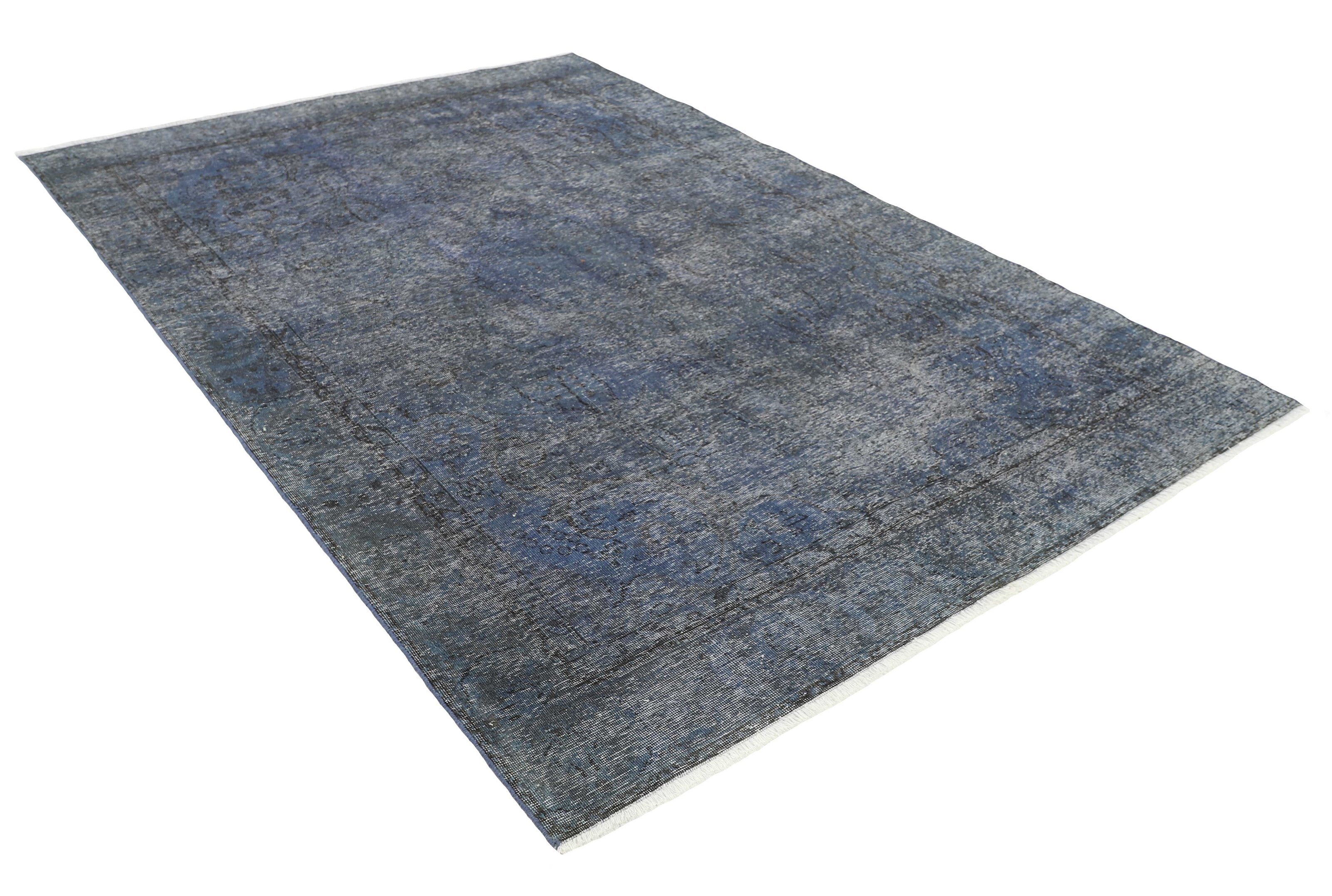 Antique Persian Hand-Knotted Vintage Rugs in Stonewashed, Recoloured Finishes - 191 cm x 298 cm