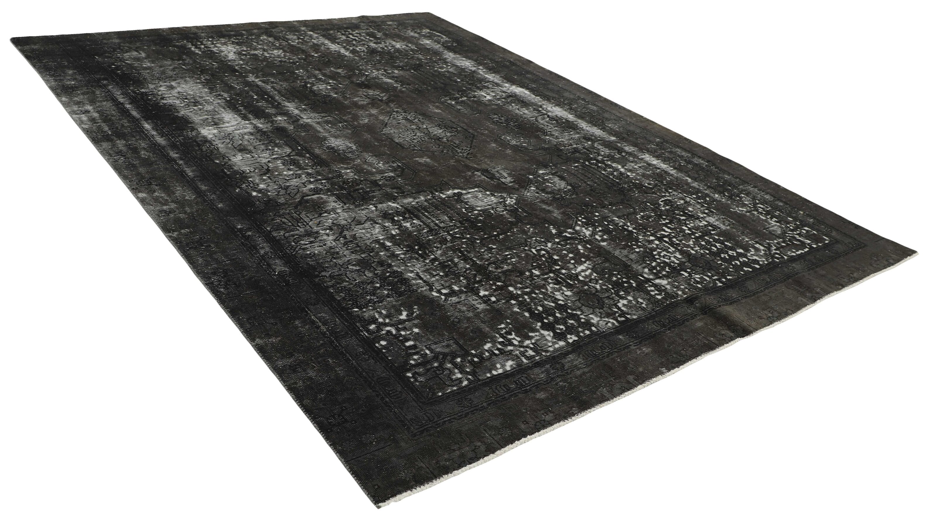 Antique Persian Hand - Knotted Vintage Rugs in Stonewashed, Recoloured Finishes (262 cm x 349 cm)