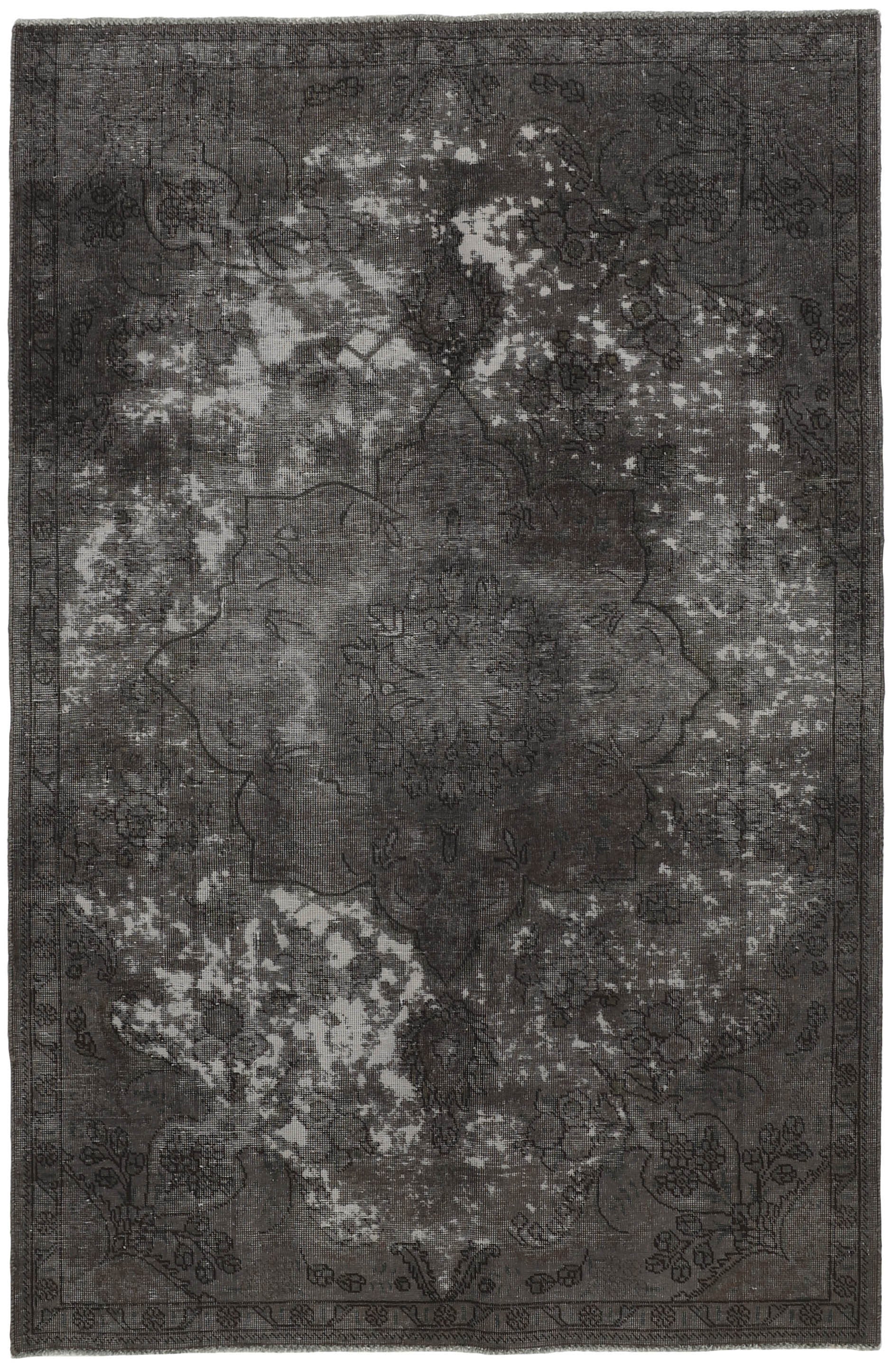 Vintage Royal Collection: Large-Sized Antique Persian Hand-Knotted Floor Rugs with Stonewashed and Recolored Finishes, Measuring 159 cm x 244 cm