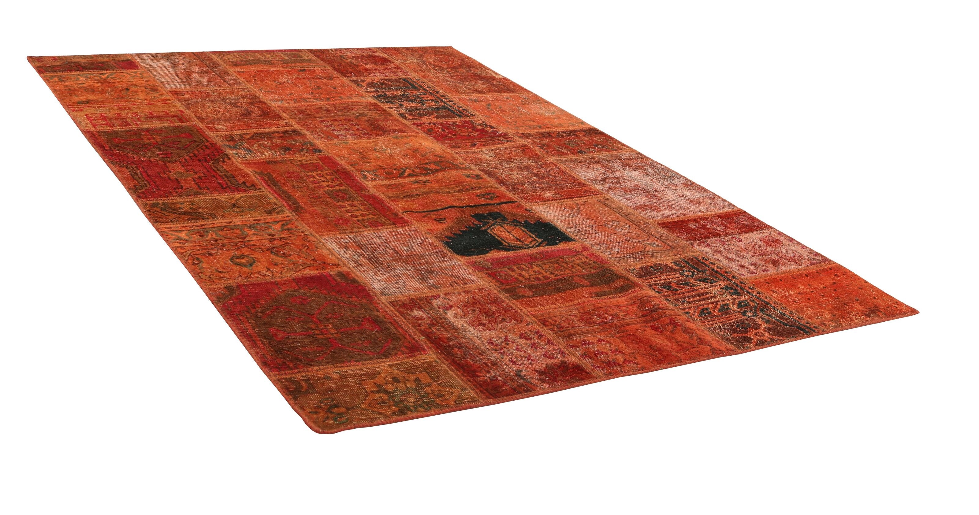 Vintage Royal Persian Handmade Patchwork Floor Rugs - 166 cm x 240 cm, Antique Style