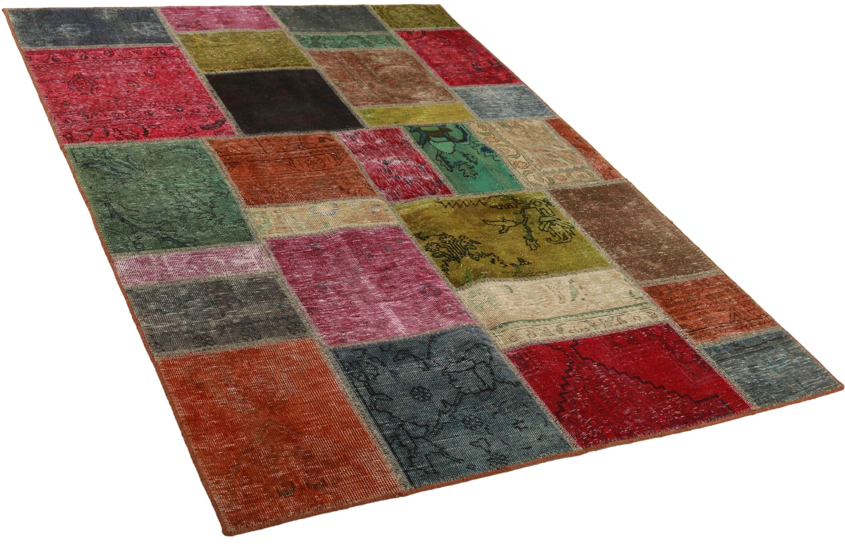 Antique Persian Handmade Vintage Royal Patchwork Rugs - 140 cm x 199 cm