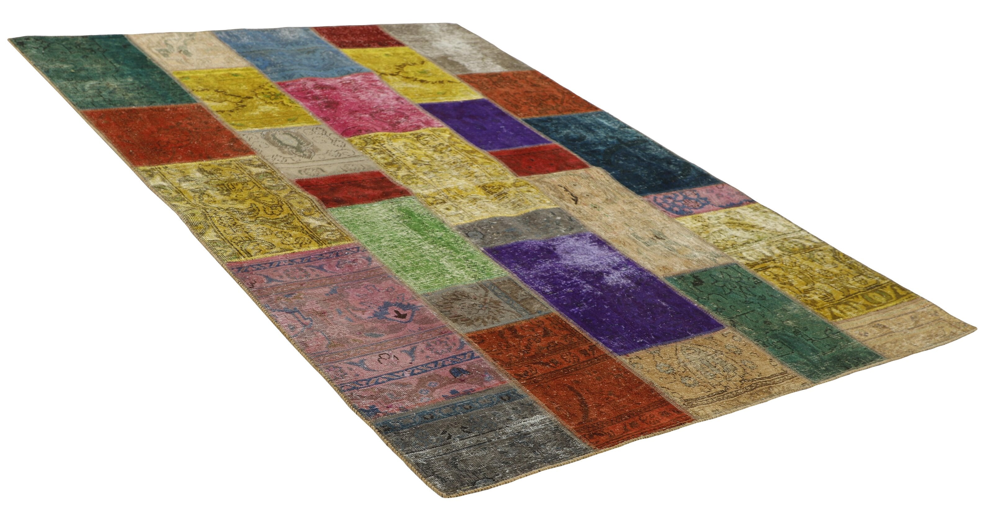 Antique Persian Handmade Vintage Royal Patchwork Rugs - 171 cm x 235 cm