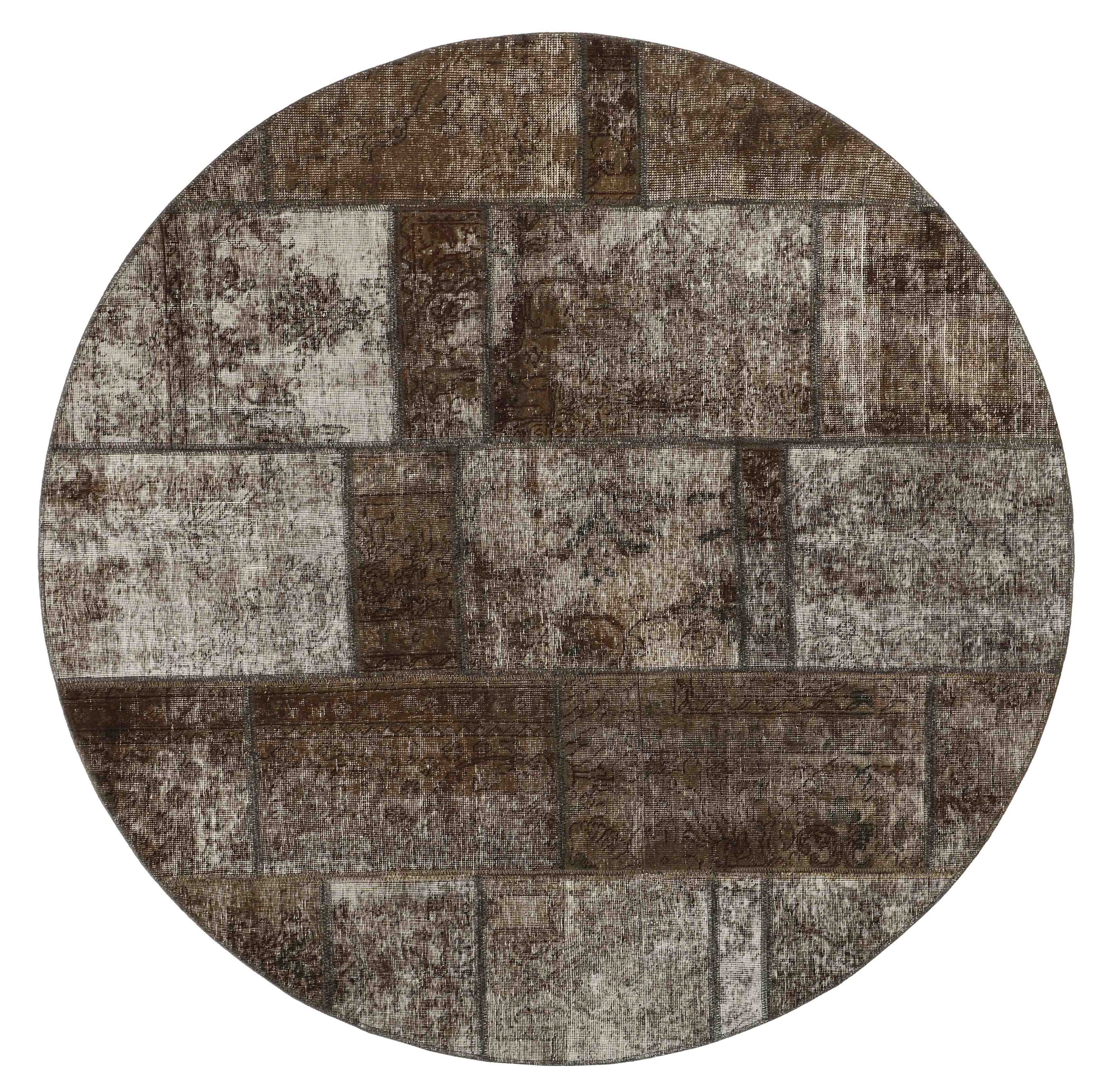 Antique Persian Handmade Vintage Royal Patchwork Rugs - 200 cm x 200 cm