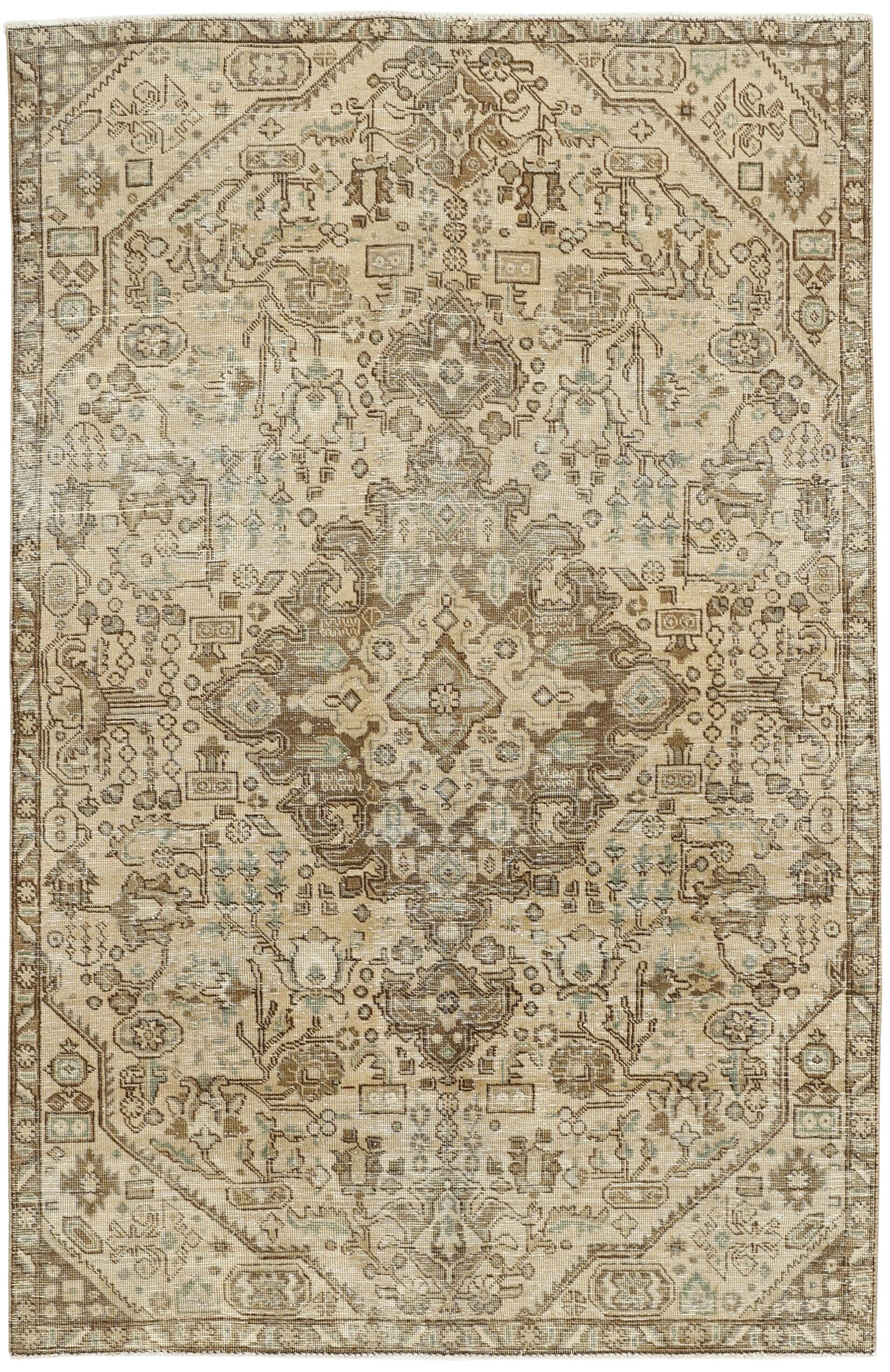 Vintage Royal Collection: Exquisite Antique Persian Hand-Knotted Floor Rugs with Stonewashed and Recoloured Finishes, Measuring 159 cm x 249 cm