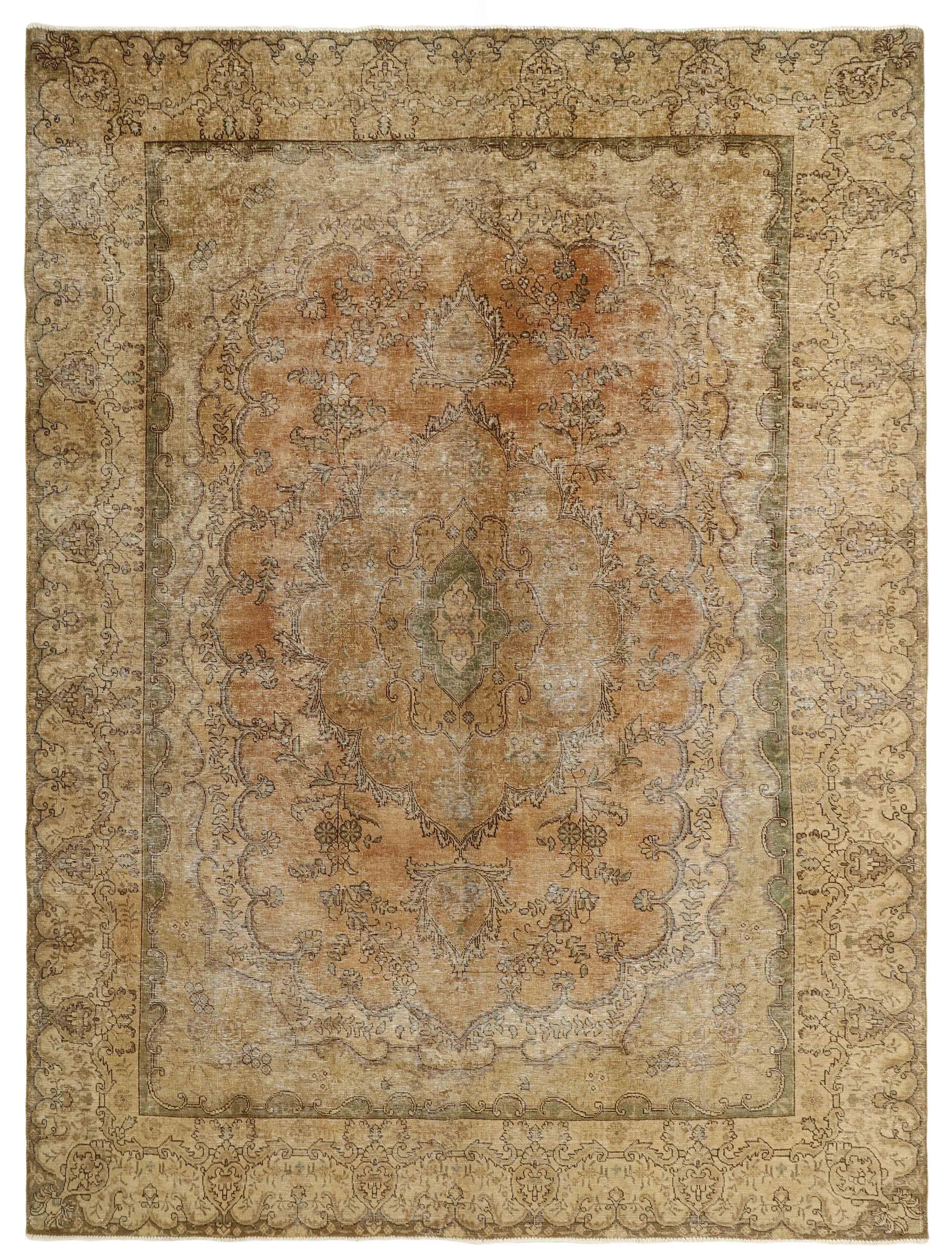 Exquisite Vintage Royal Collection: Large-Sized Antique Persian Hand-Knotted Stonewashed and Recolored Rugs Measuring 281 cm x 372 cm