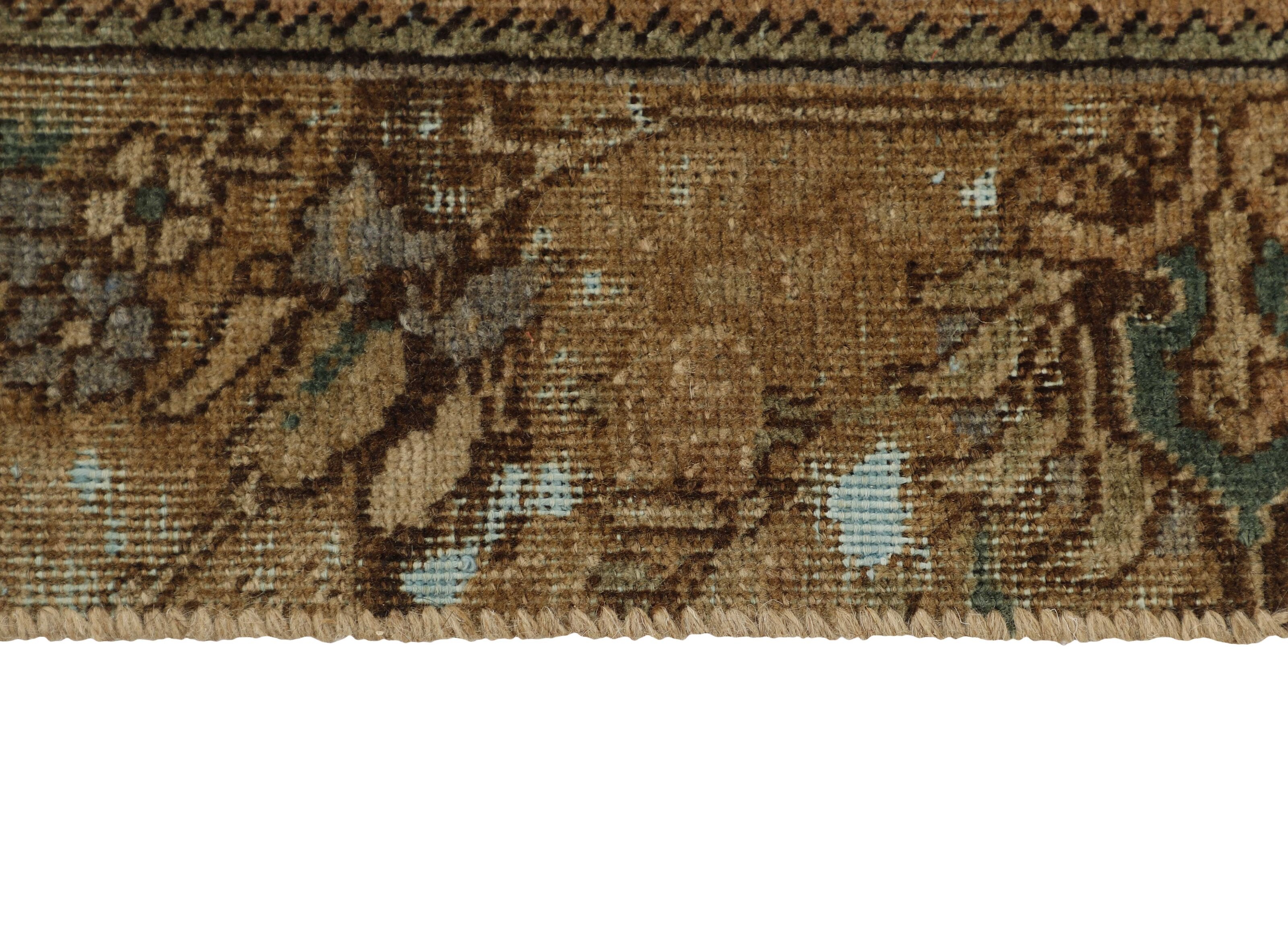 Vintage Royal Collection: Exquisite Antique Persian Hand - Knotted Floor Rugs with Stone - washed and Recolored Finishes, Measuring 187 cm x 273 cm