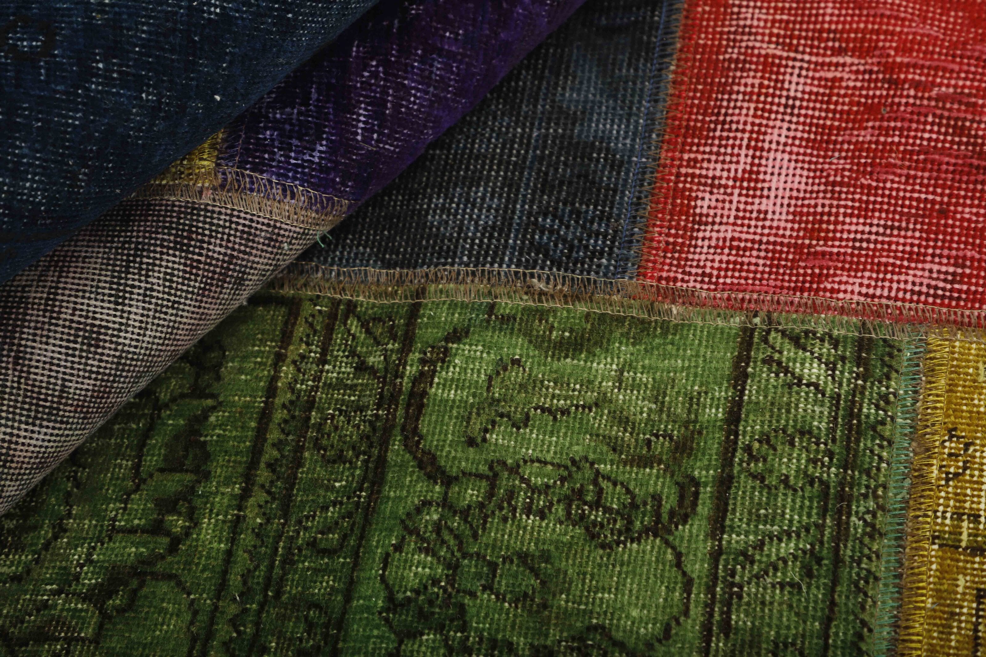 Antique Persian Handmade Vintage Royal Patchwork Rugs - 167 cm x 238 cm
