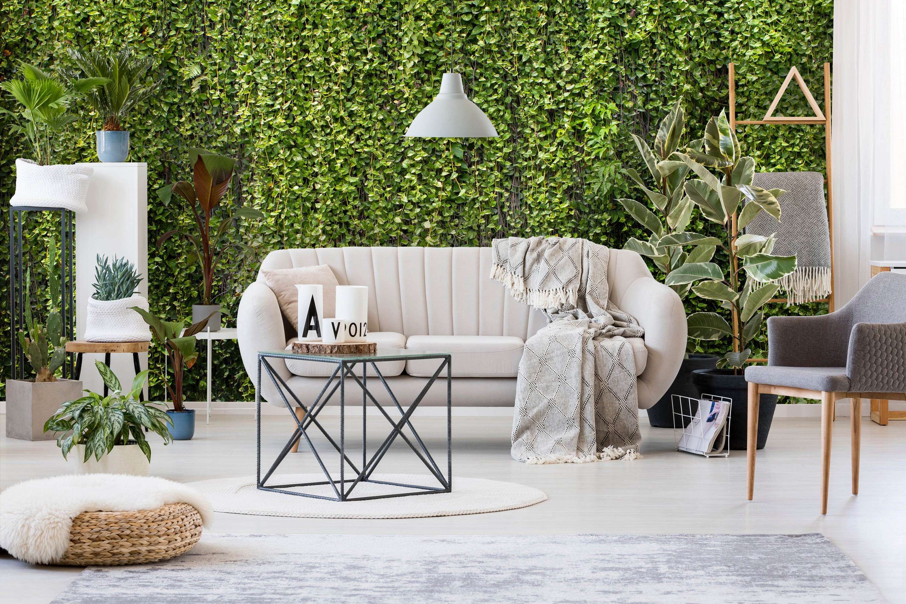 Exquisite Thick Vine Leaves Mural Wallpaper - Style M9586