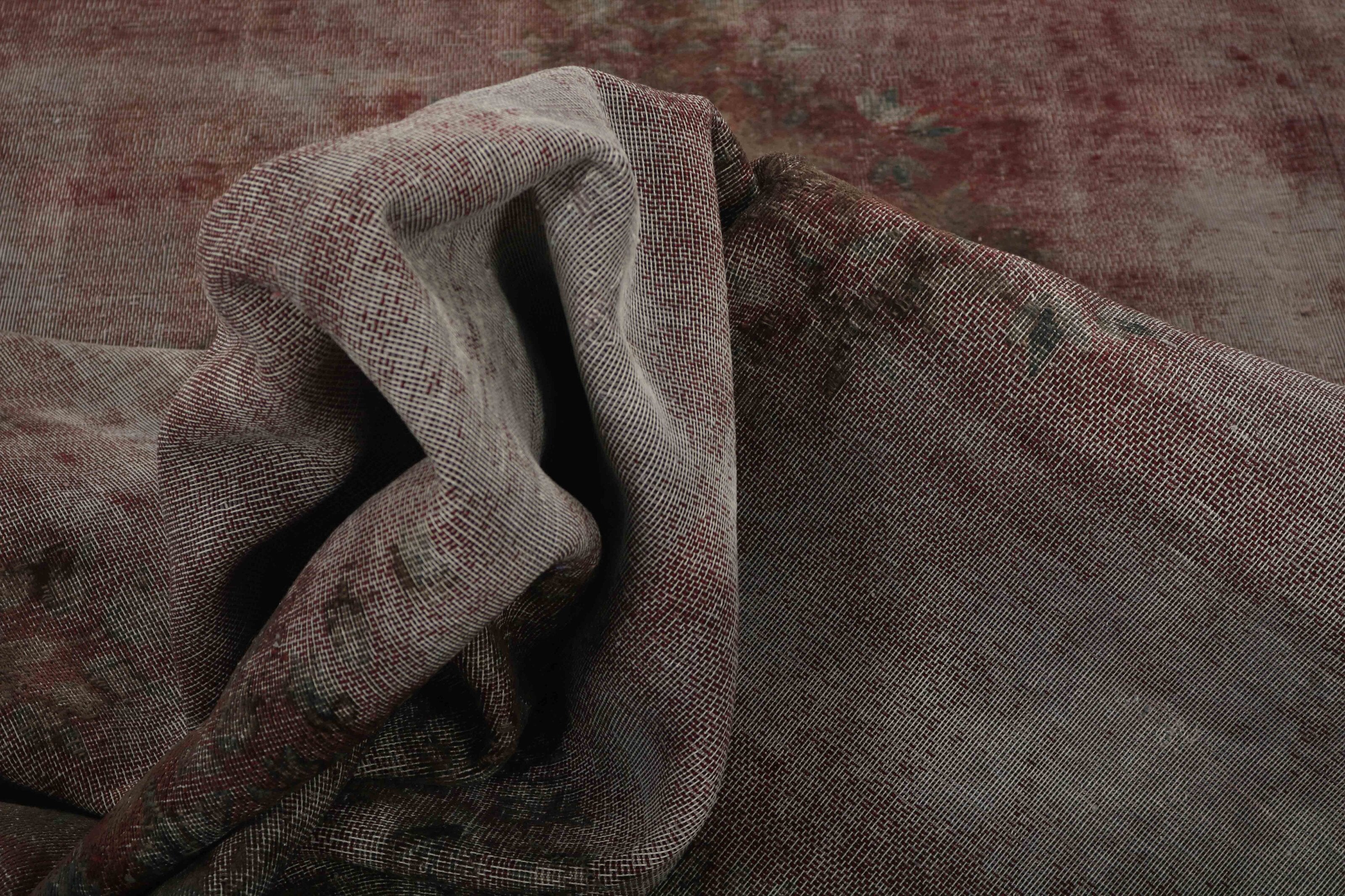 Vintage Kerman Collection: Large-Sized Antique Persian Hand-Knotted Floor Rugs with Recoloured and Stonewashed Finishes, Measuring 291 cm x 382 cm
