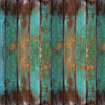 Stunning Turquoise Wood-look Faux Wallpaper Mural M9211 for Interior Decor