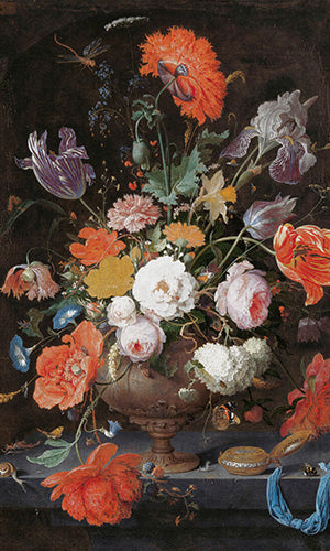 Stunning Painted Vibrant Floral Wallpaper M9857