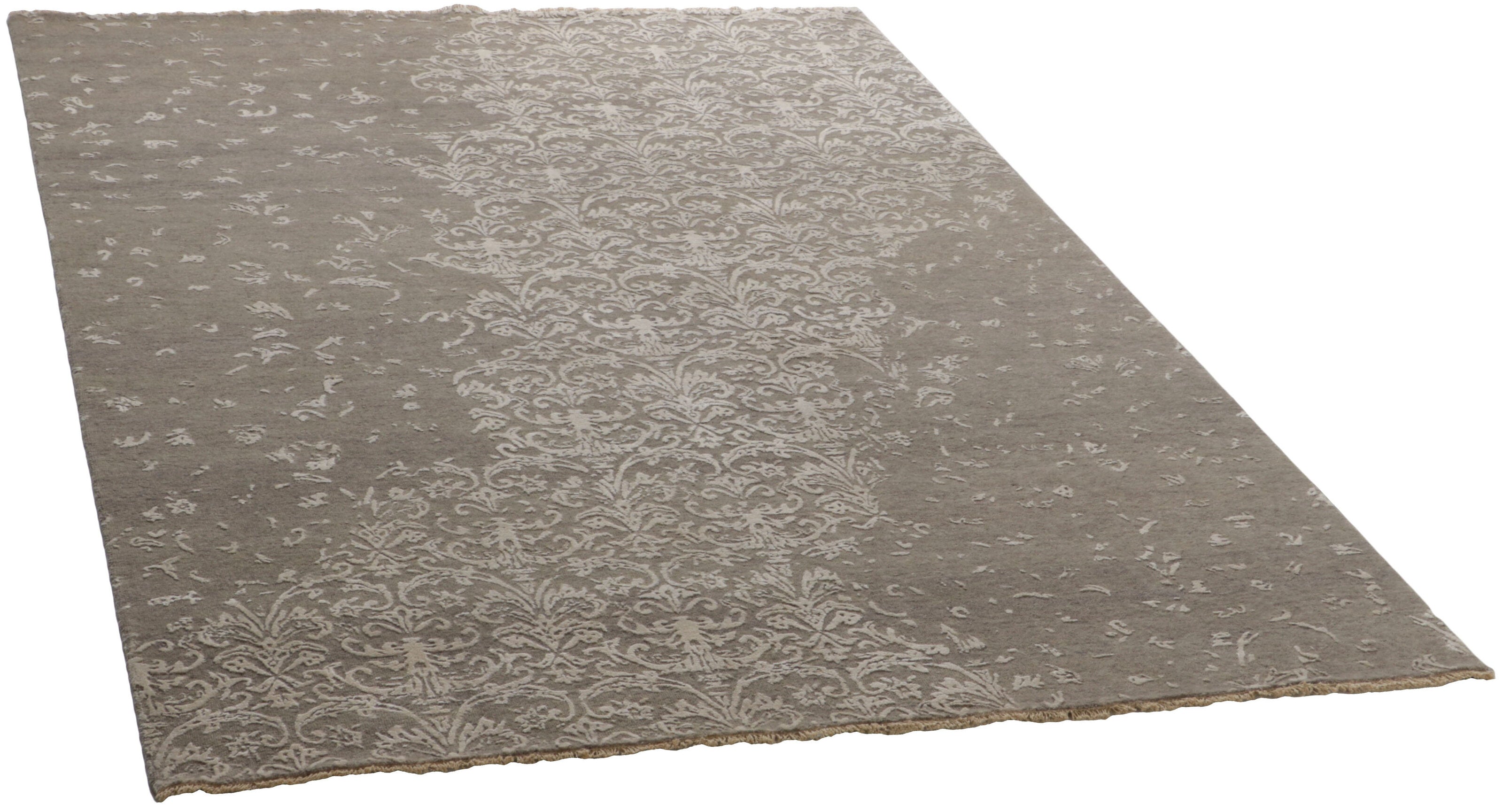 Hand-Knotted Damask Kashmir Rugs (203 cm x 304 cm) for Classic & Modern Homes