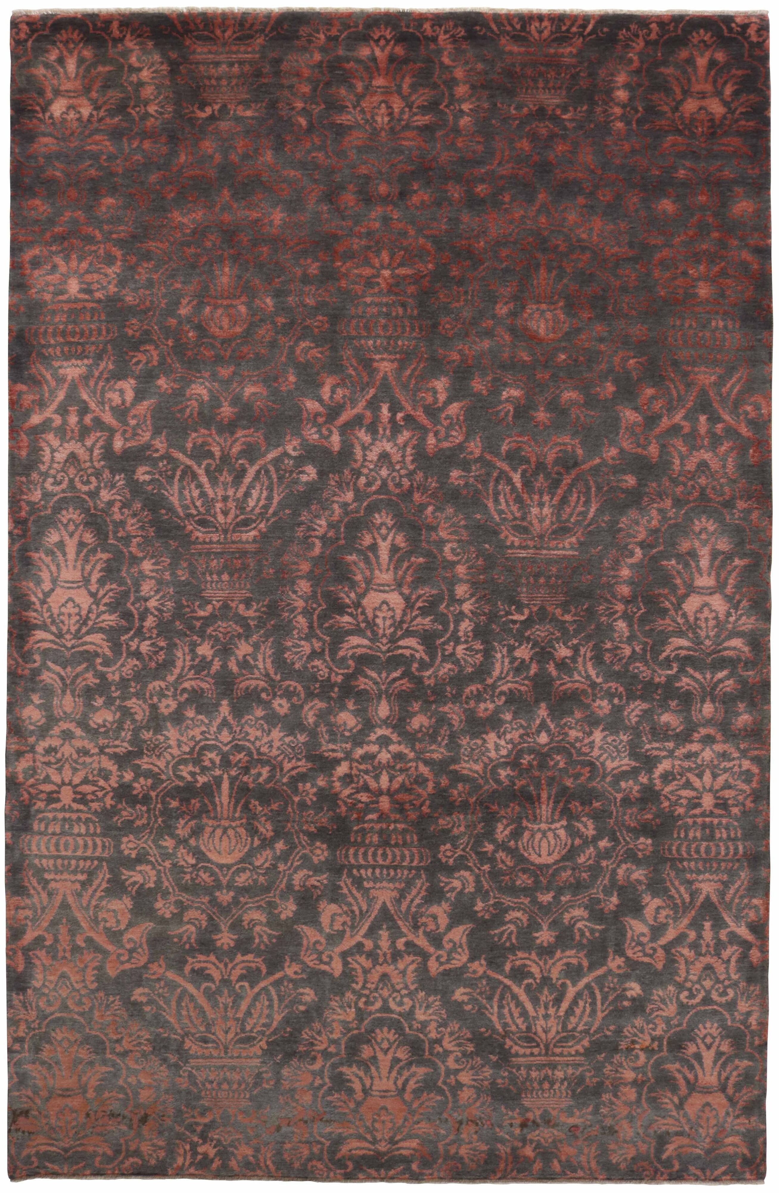 Exquisite Hand - Knotted Kashmir Damask Rugs for All Spaces, 205 cm x 310 cm